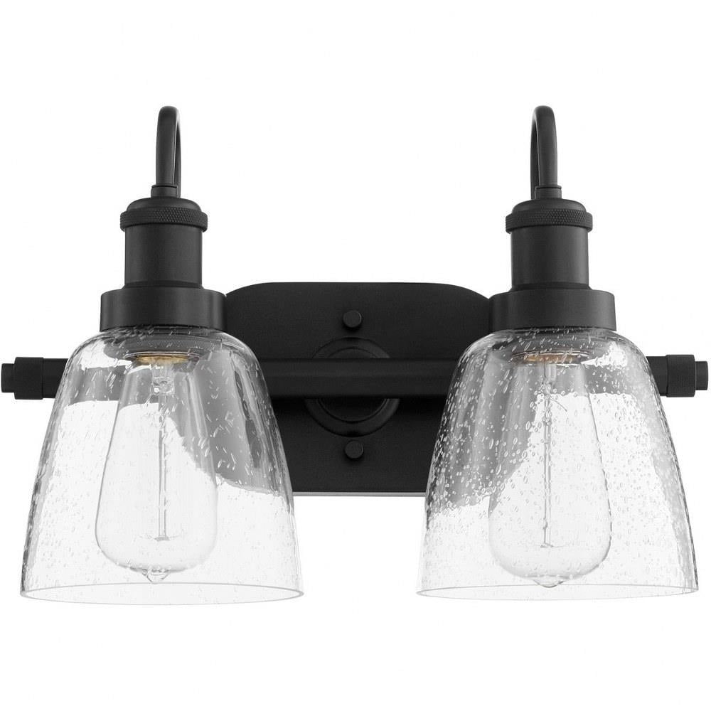 Bailey Street 2-Light Transitional Bathroom Vanity Wall Sconce (Clear Seeded Glass, 10.5 in H x 17.75 in W) 3dt8v