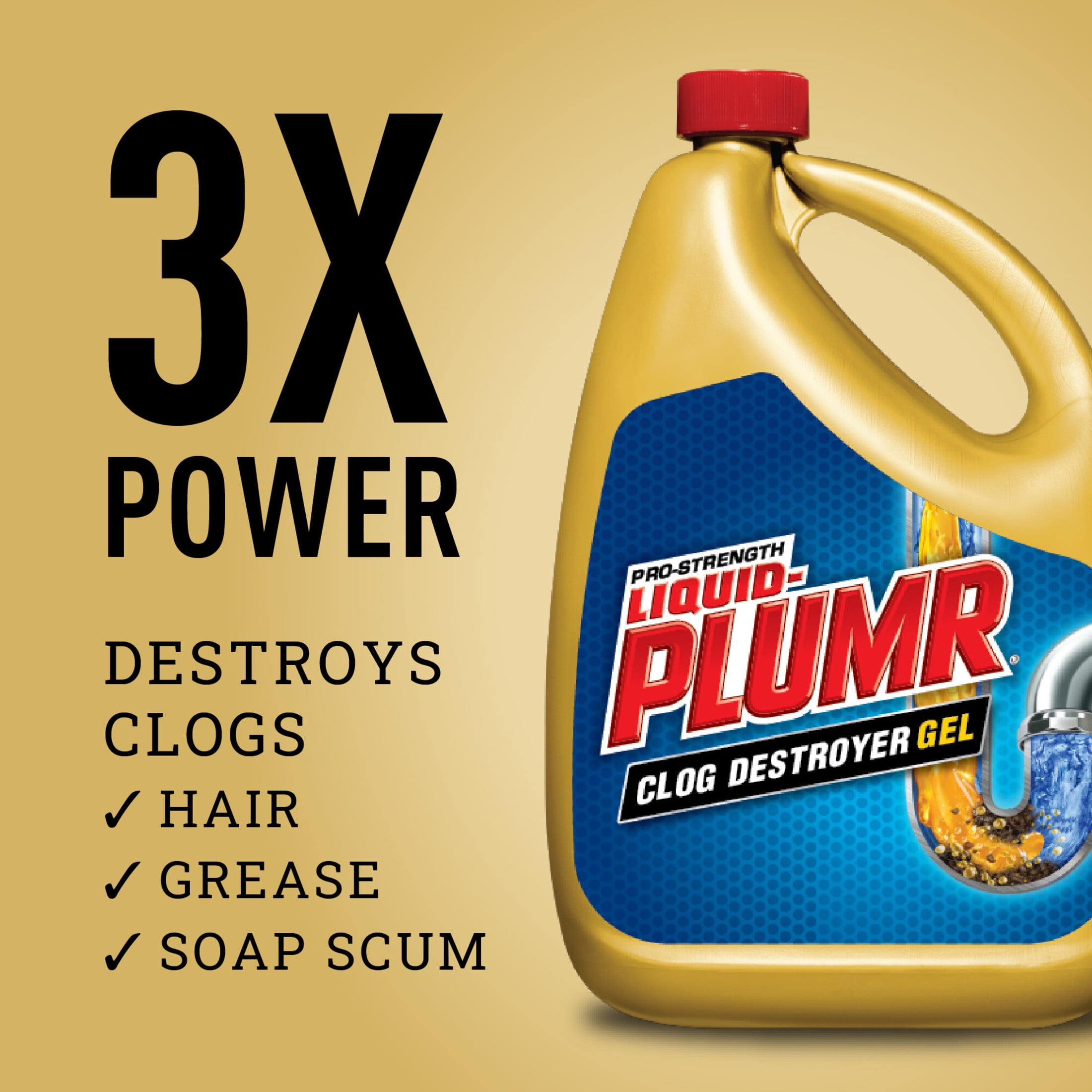 Liquid-Plumr Pro-Strength Clog Destroyer Gel with PipeGuard (80 fl oz, 2 Pack) svwvl