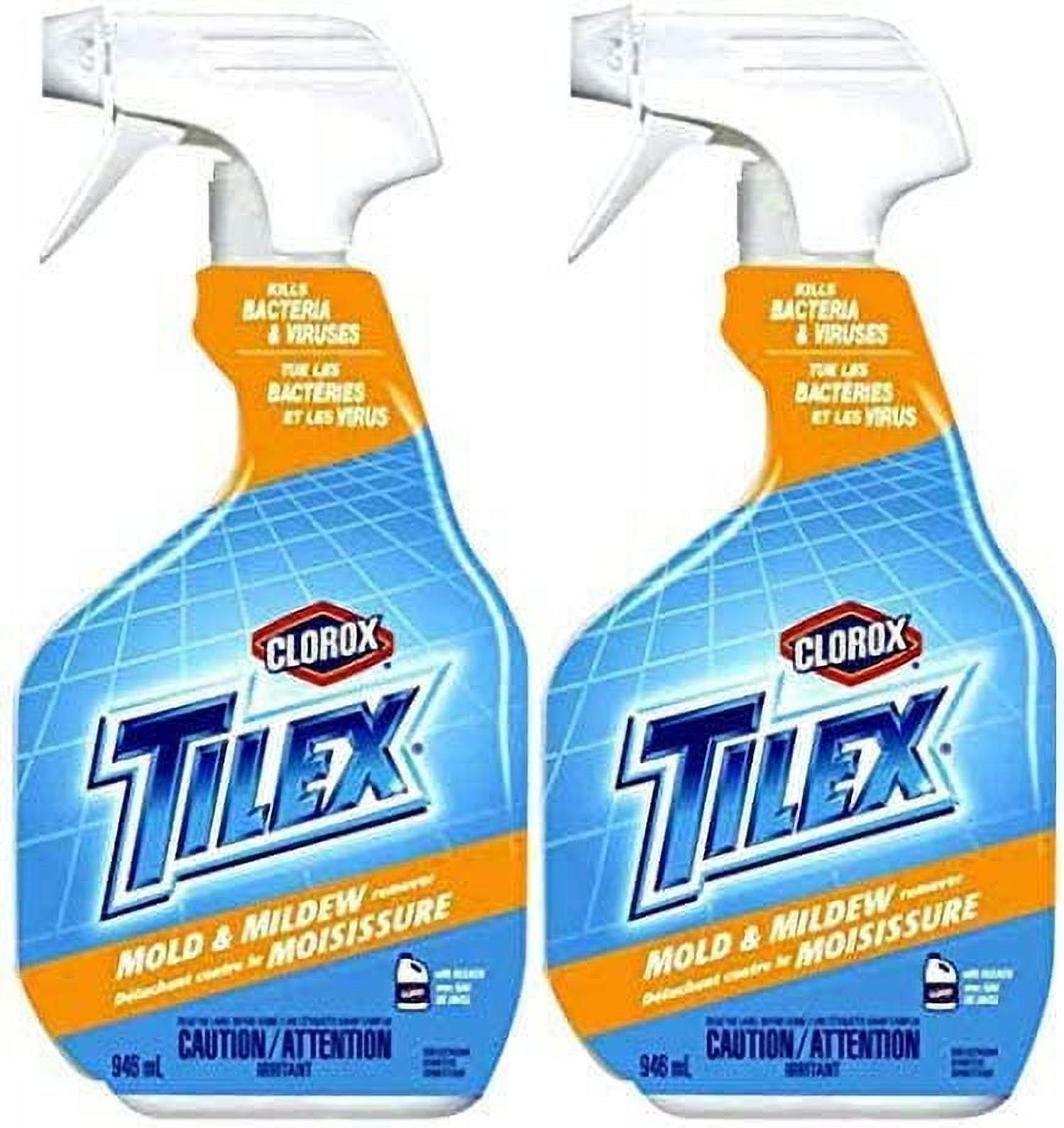Tilex Mold and Mildew Remover Spray with Clorox Bleach for Bathroom and Kitchen Surfaces (31.99 fl oz, 2 Pack) ysbxh