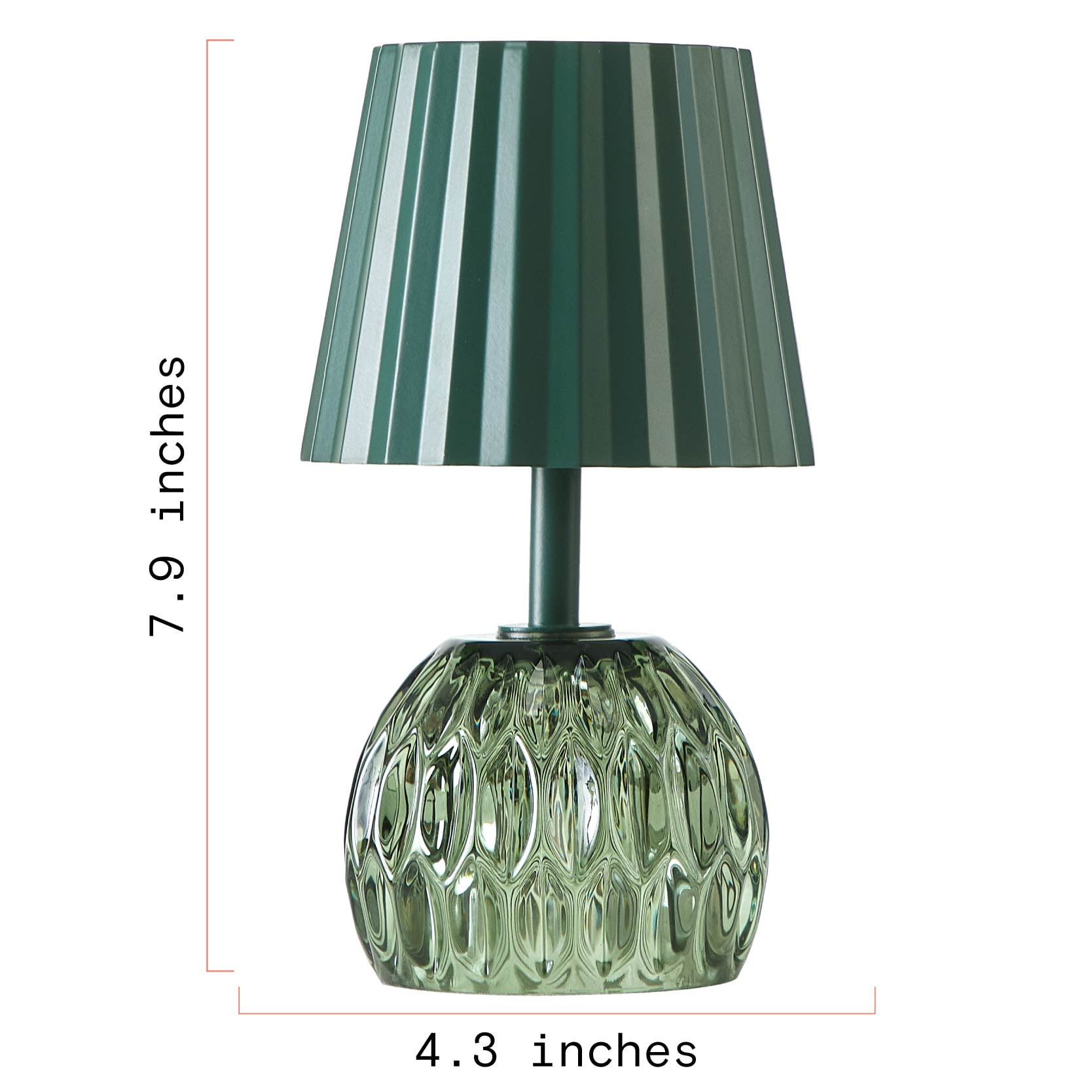 Beautiful by Drew Barrymore Portable Rechargeable Table Lamp (Thyme Green, 7.9 in) qjelc