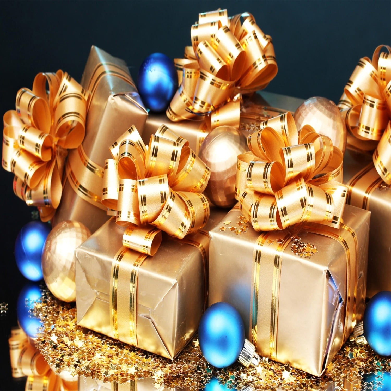 RICHTOP Metallic Gift Wrapping Paper, Premium Matte Finish for Holidays and Birthdays (Gold, 17.7 in x 330 in) 1pnza