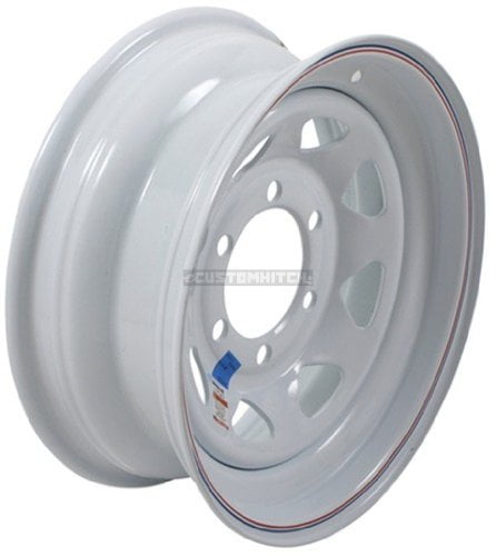 Keystone Americana Steel Trailer Wheel (White, 16 in x 6 in, 6 Lug) 14yzm