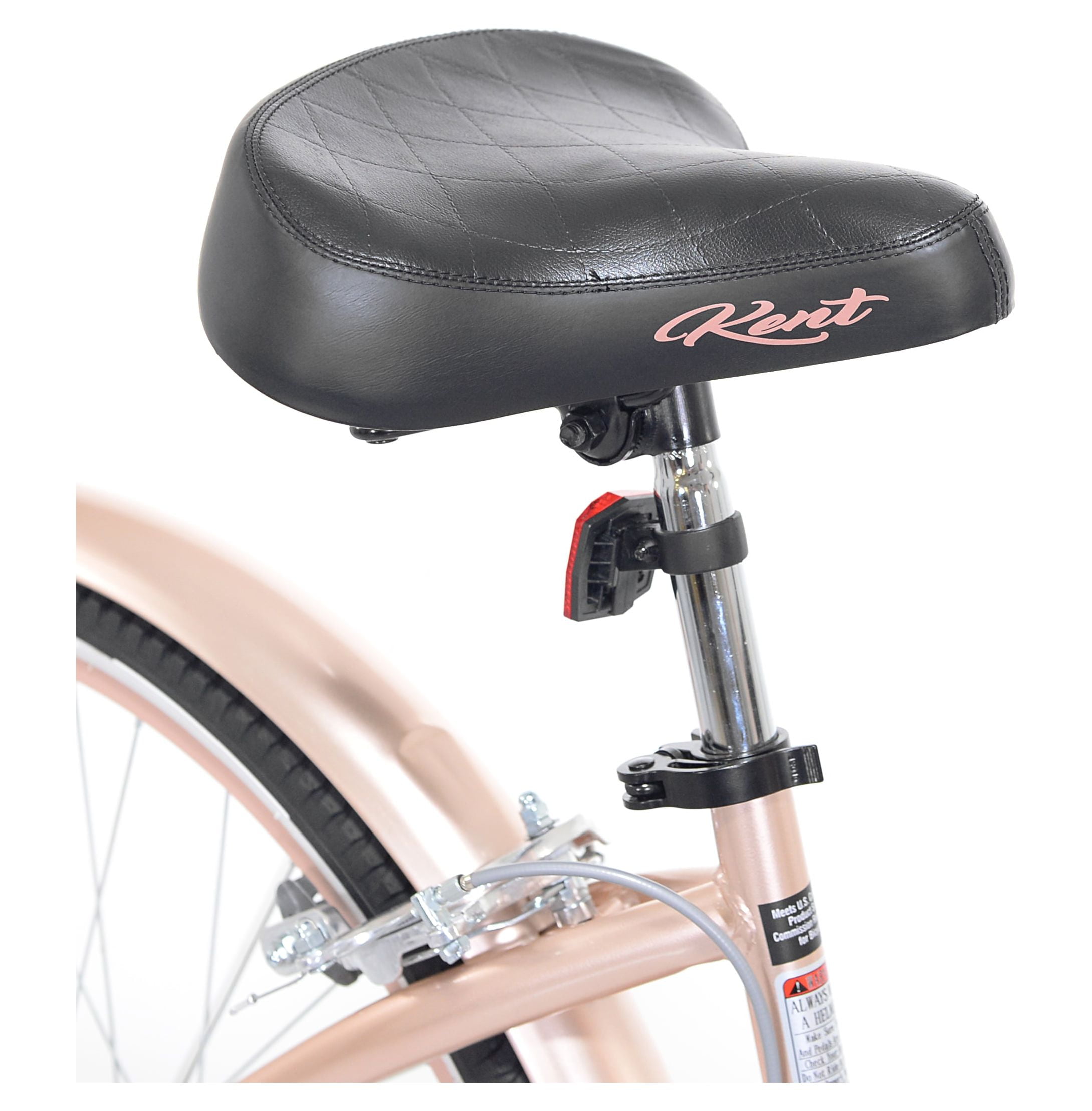 Kent Bayside Cruiser Bicycle, 7-Speed Step-Through Frame, Adult Unisex (Rose Gold, 26 in) 5rz9n