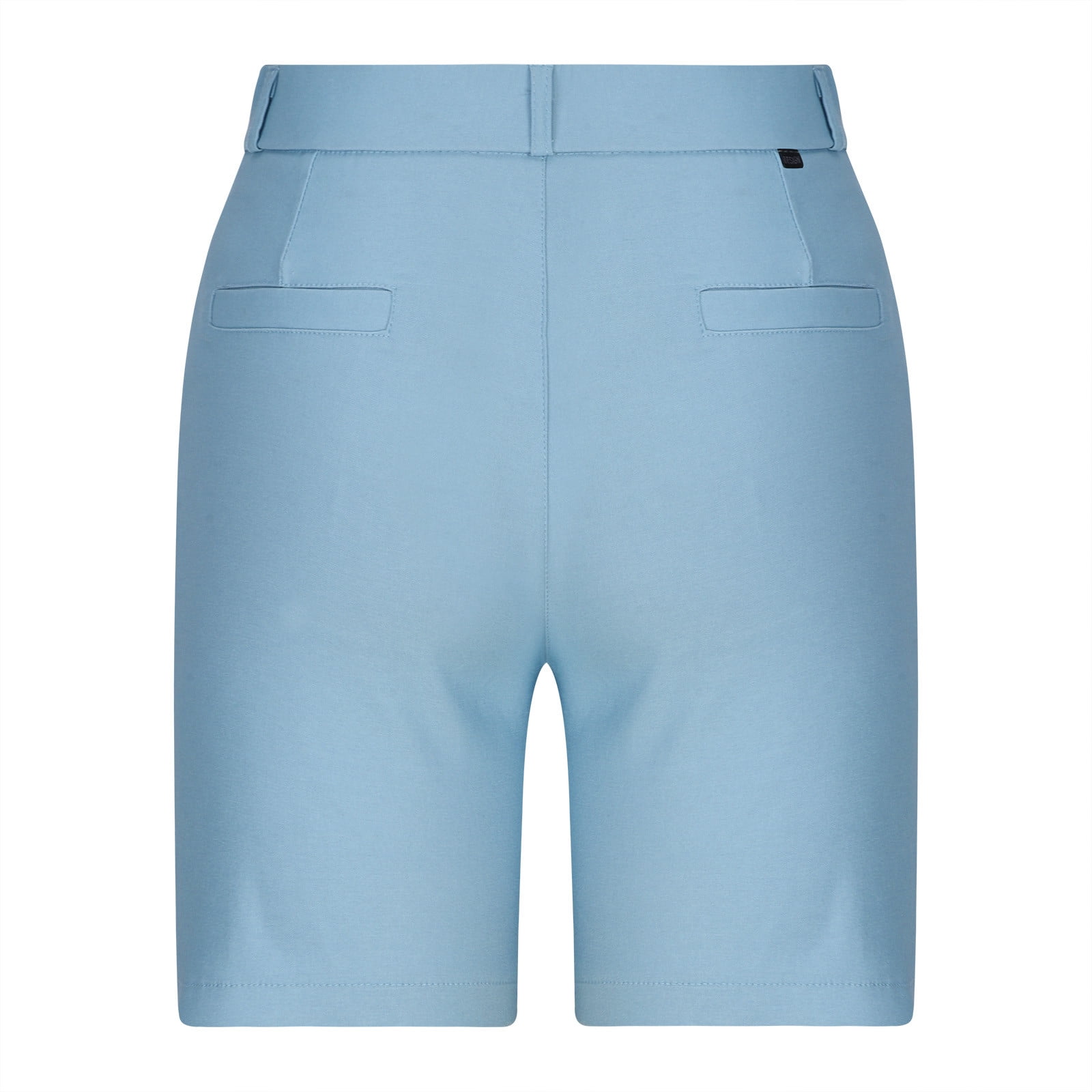 HTNBO Womens Bermuda Shorts Straight Leg Athletic Hiking Golf Shorts with Pockets (Blue, Large) def5w