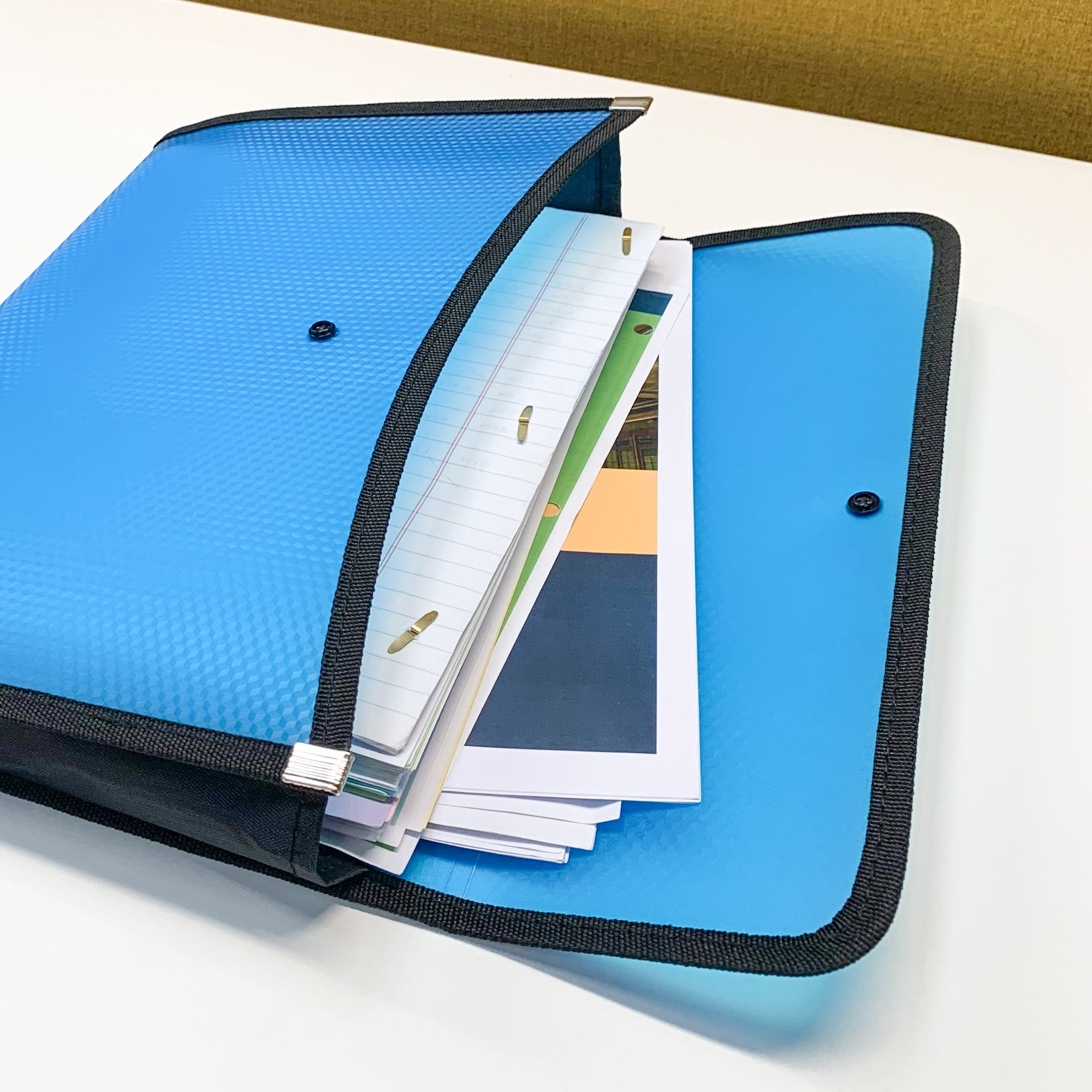 BAZIC Plastic File Folder, Letter Size Document Holder Envelopes, Waterproof Portfolio Organizer (6-Pack, 13 in x 9.4 in) vl4w8