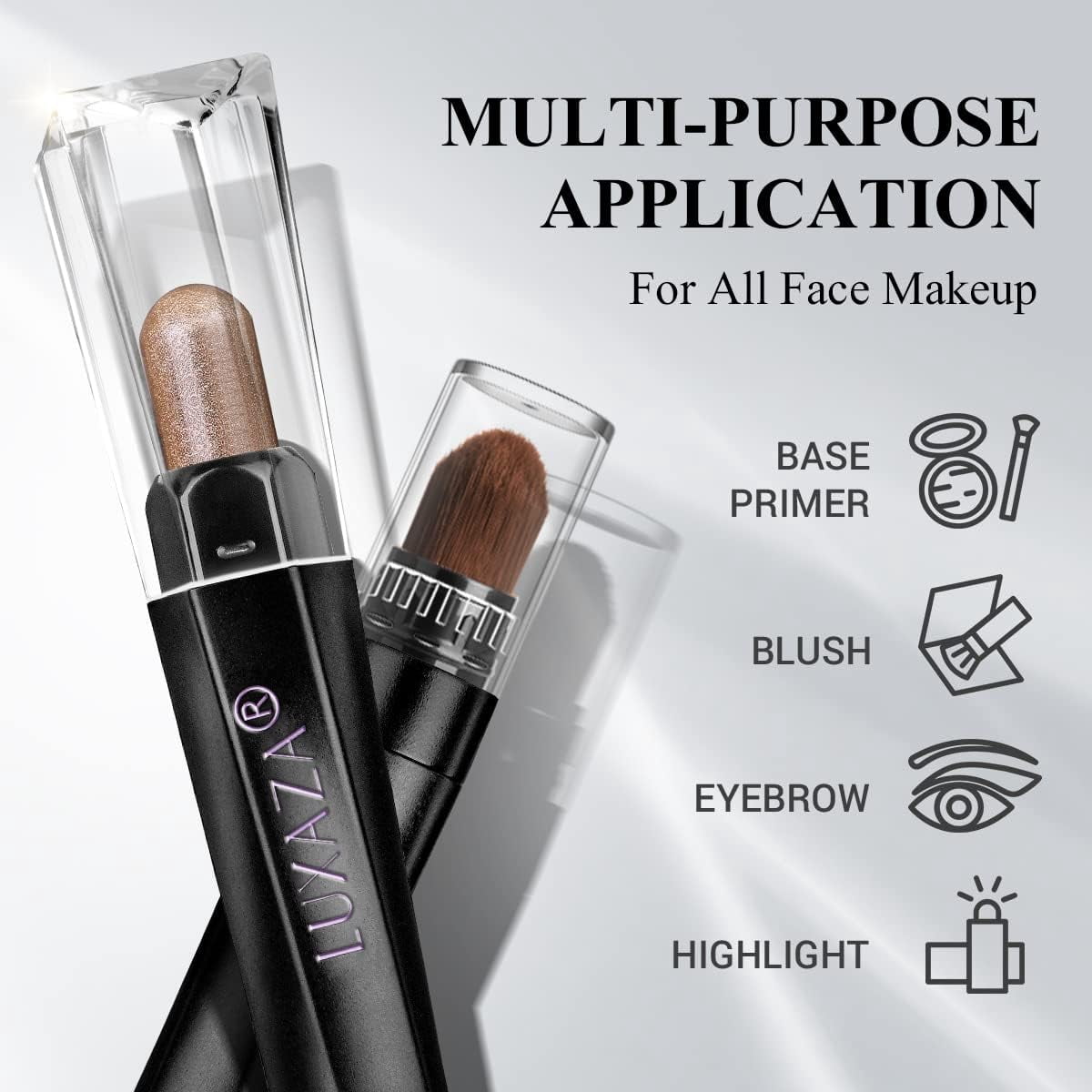 LUXAZA Eyeshadow Stick Set, Shimmer and Metallic Cream Eye Shadow Pencil for Long-lasting Makeup (Pink, 10 Pack) gyl0j