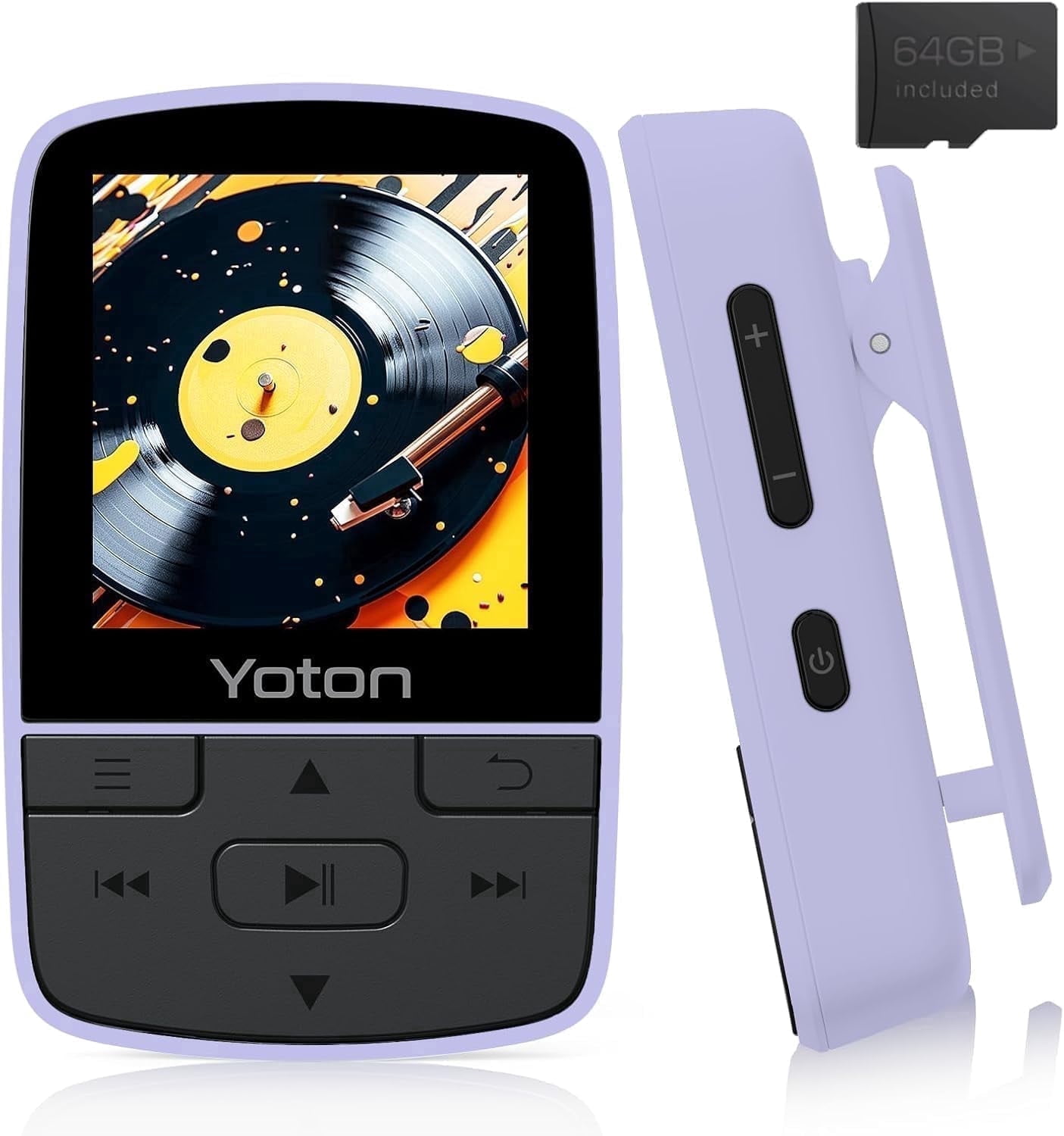 CocoBear Portable MP3 Player with Bluetooth 5.2, HiFi Lossless Audio, FM Radio, and Pedometer (16GB, Black) n5jjg