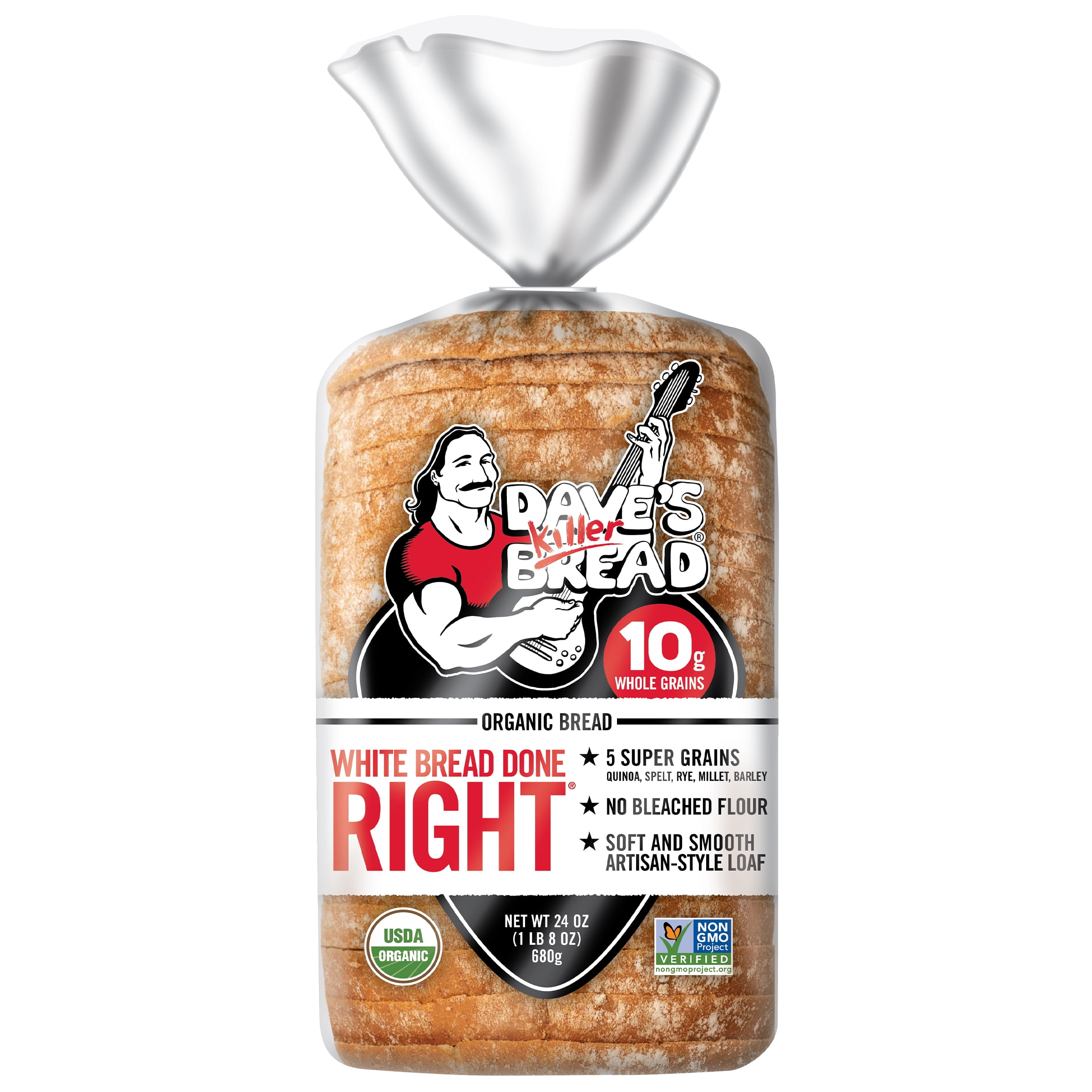 Dave's Killer Bread White Bread Done Right Organic Sliced Bread (White, 24 oz) wm2ew