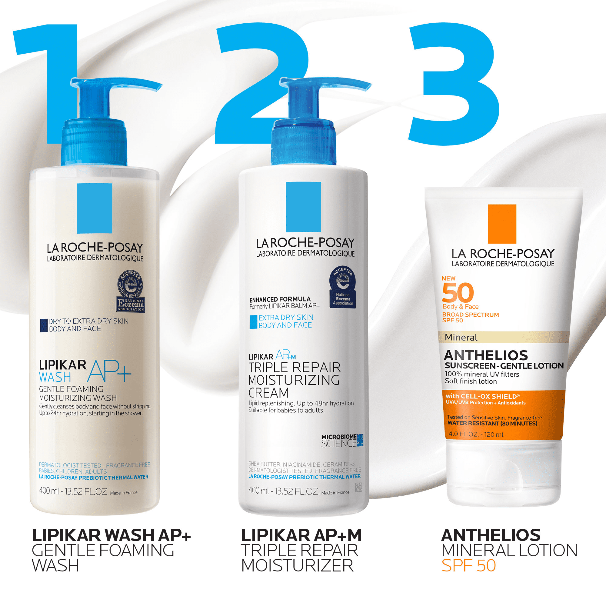 La Roche-Posay Anthelios Mineral Sunscreen SPF 50 Gentle Lotion for Face and Body (White, 3.0 fl oz) wb0ng