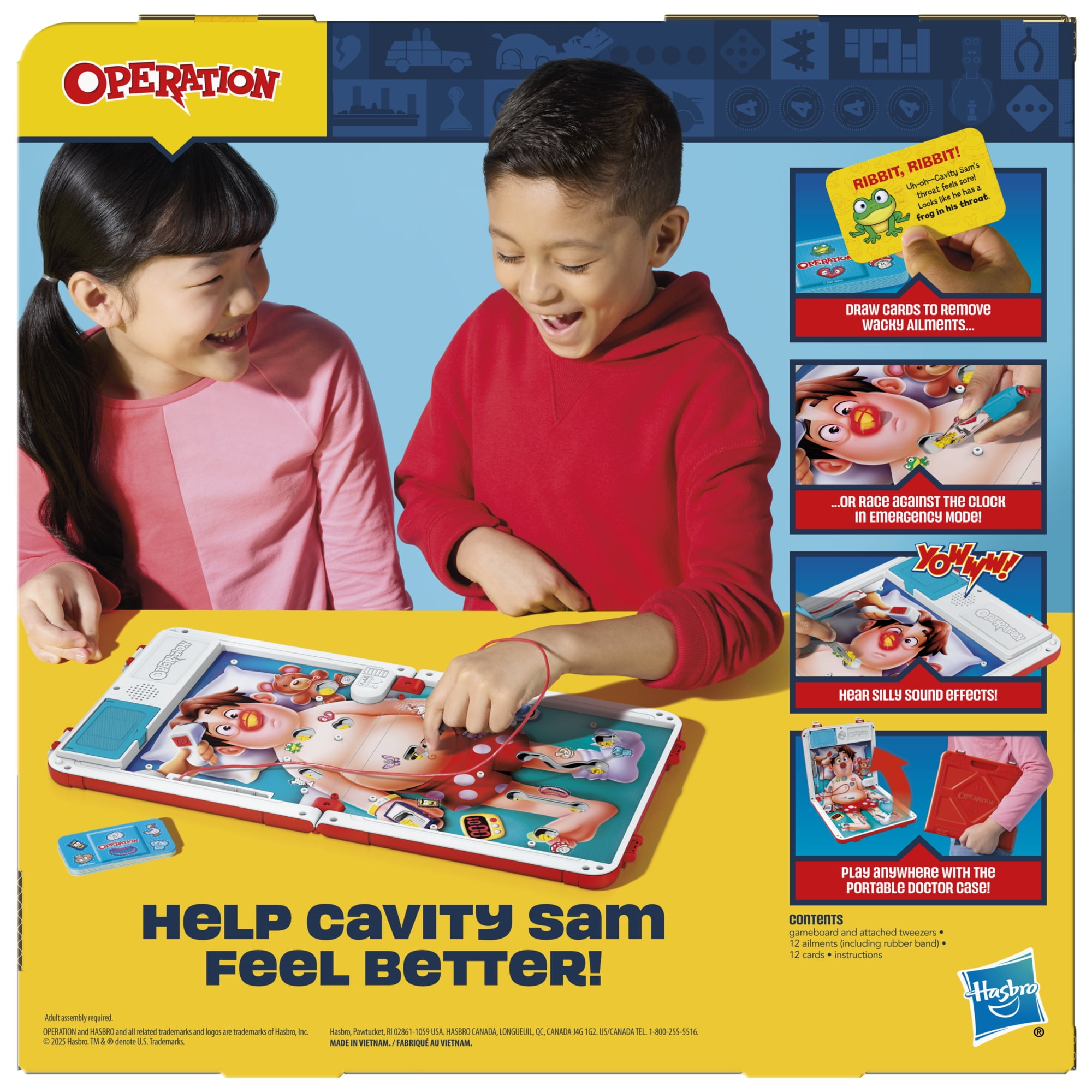 Operation Electronic Board Game with Carrying Case and Storage (1 Game Set) 9kxtw