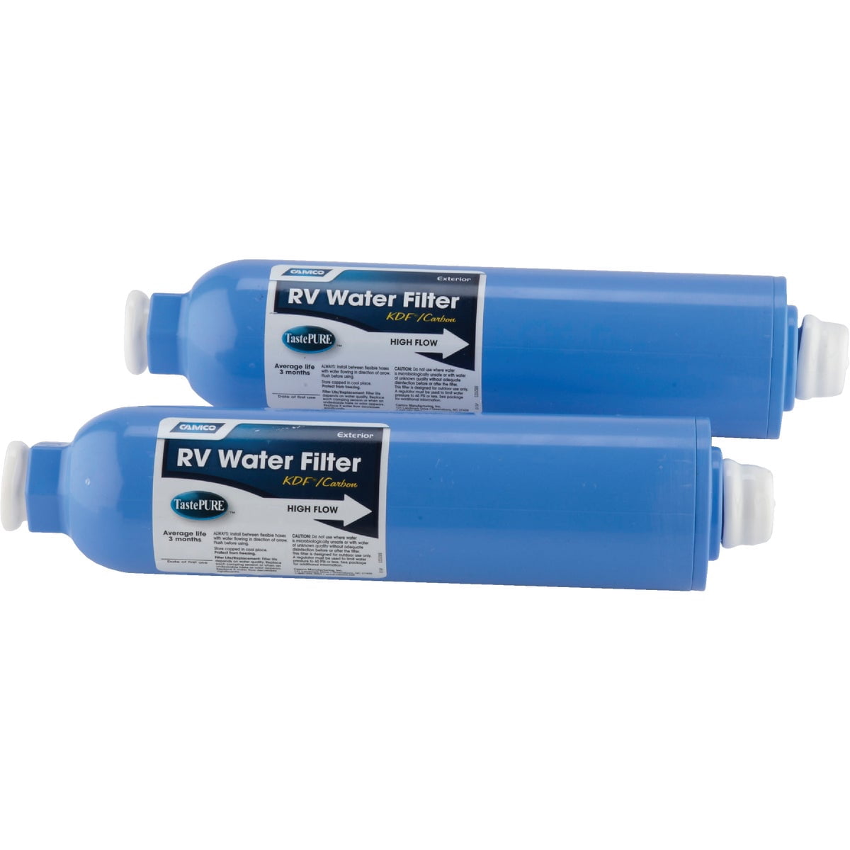 Camco TastePURE Inline Water Filter for RV and Camping (2-Pack) 1qjxo