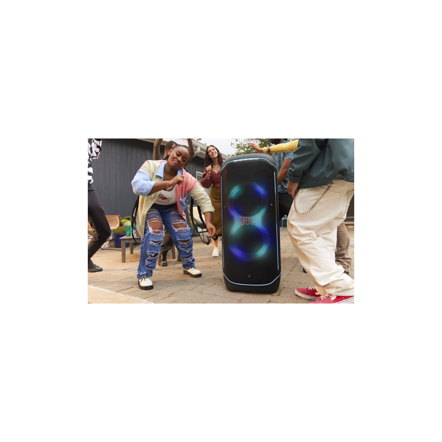 JBL PartyBox Ultimate High-Power Wireless Party Speaker with Dynamic Lightshow and Splashproof Design (Black) ny8wo