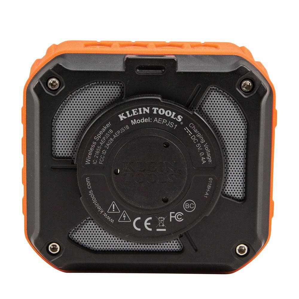 Klein Tools AEPJS1 Wireless Jobsite Speaker (Orange, 1 Unit) ukcmh