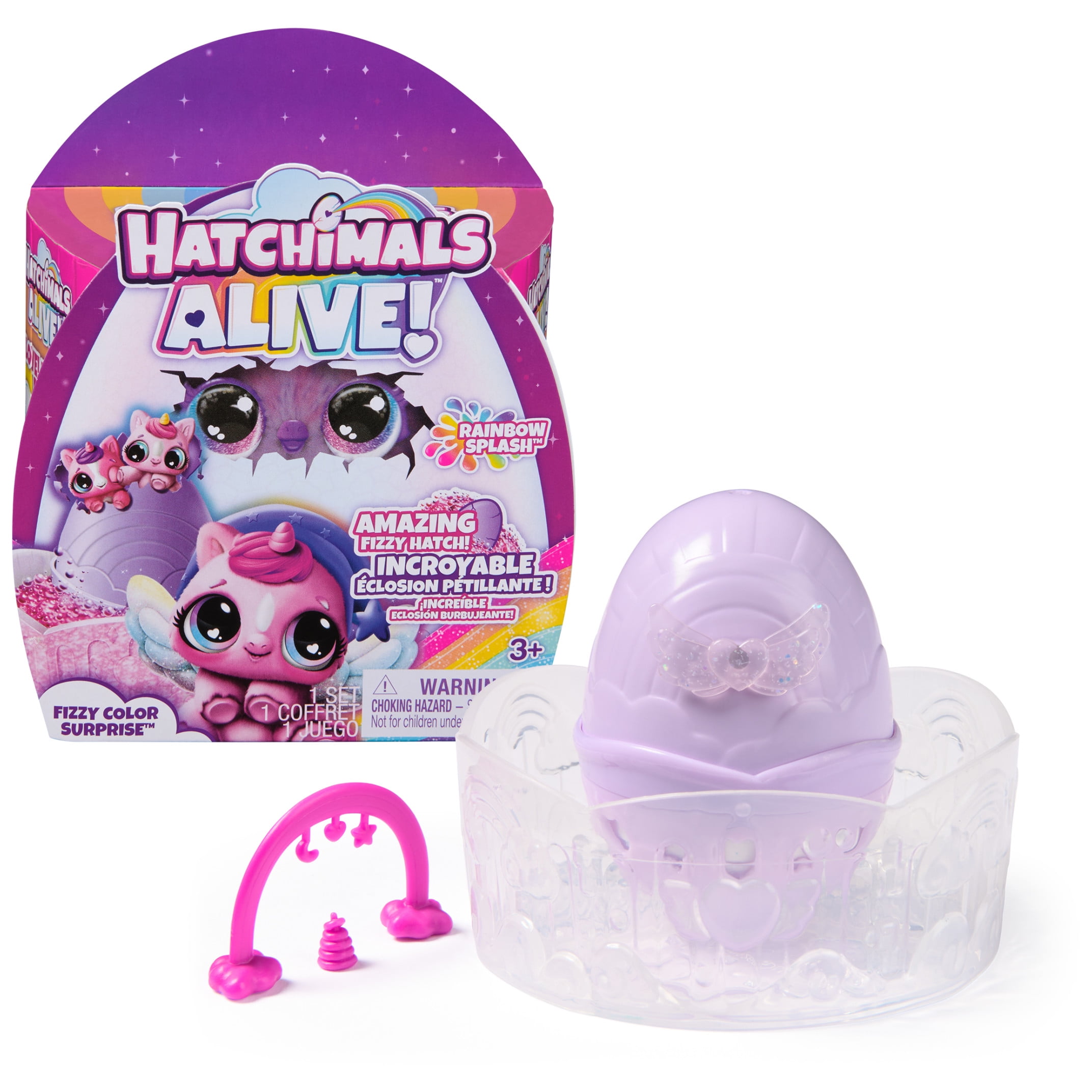 Hatchimals Alive Rainbow Splash Fizzy Surprise Interactive Hatching Toy Set (Multi-Pack) gyncx