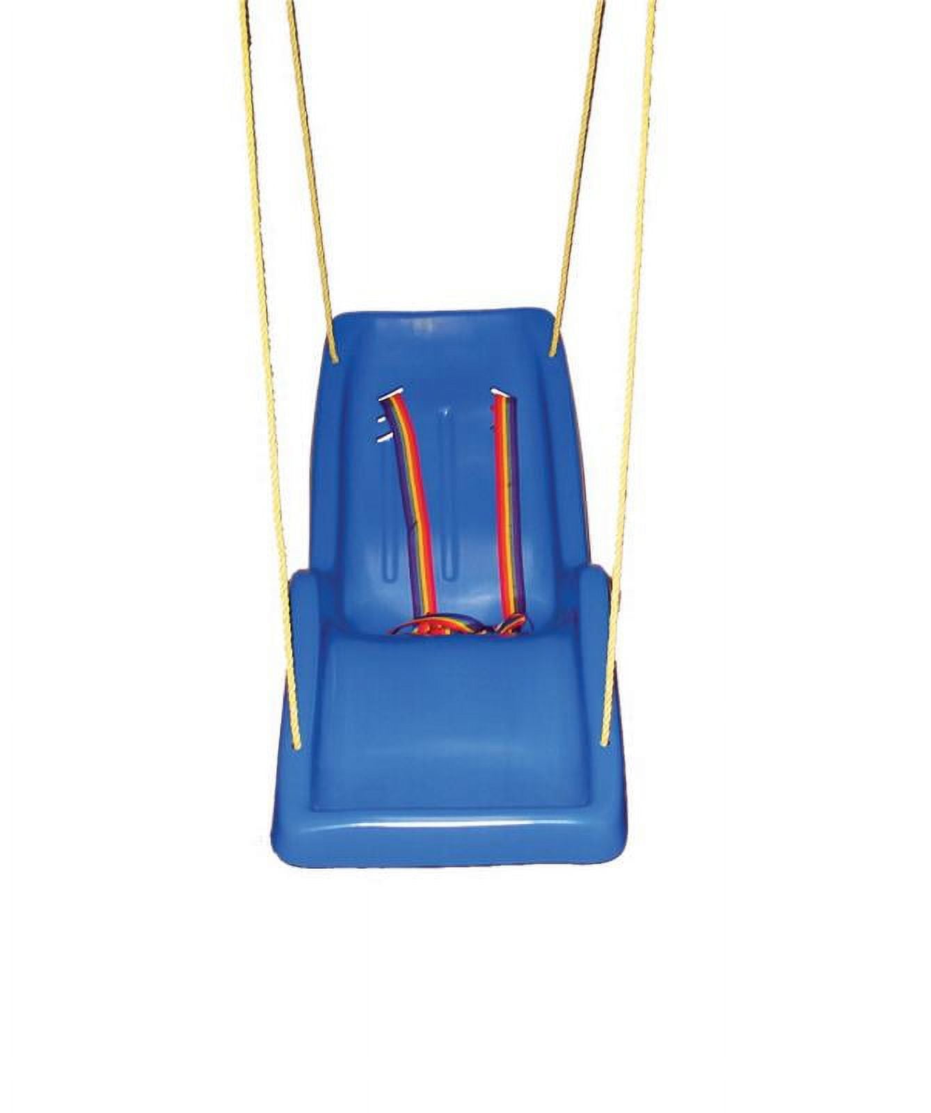 Skillbuilders Full-Body Reclining Swing with Adjustable Safety Harness (Blue, 10 ft Chain) avgbw