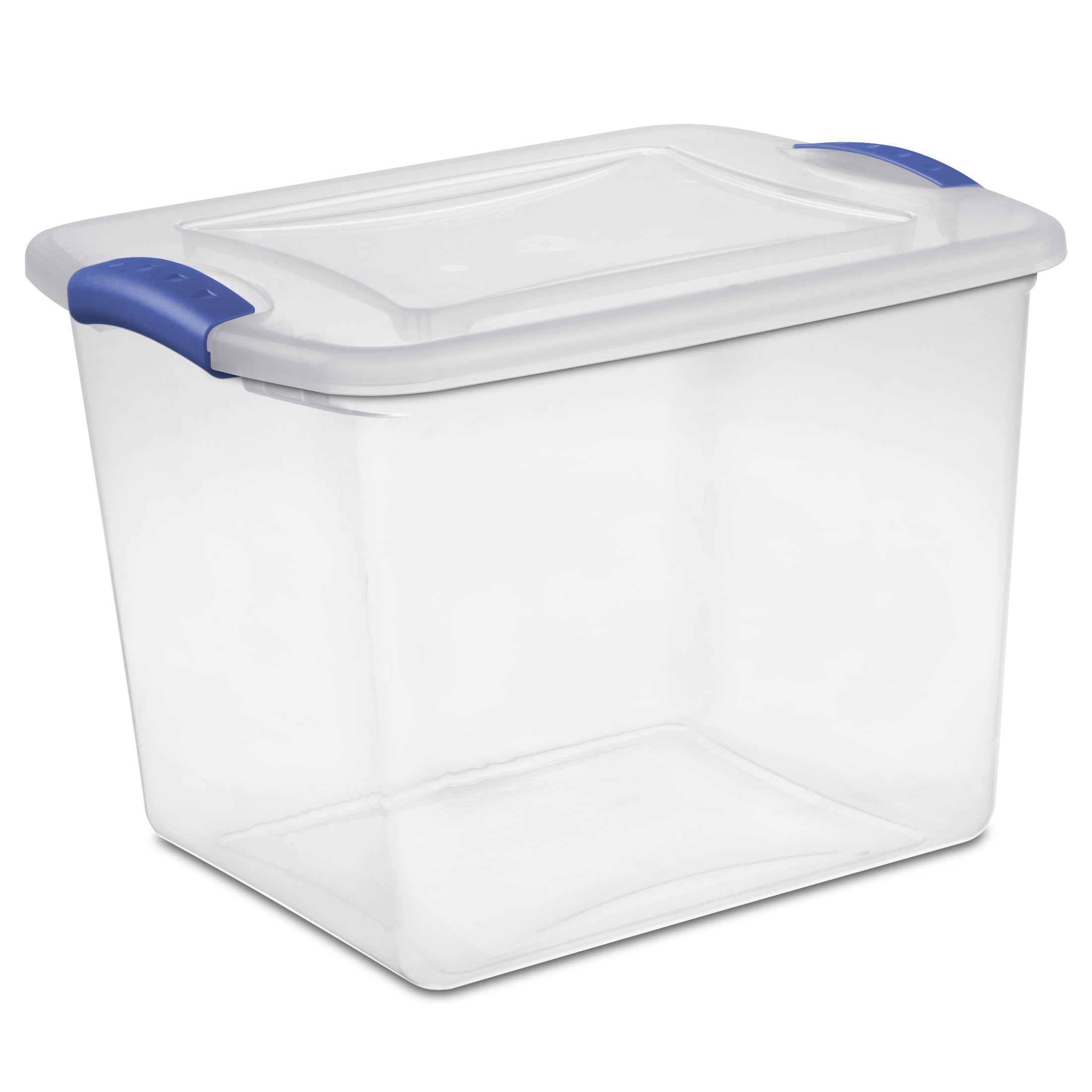 Sterilite 27 Quart Latching Storage Bin with Secure Lid (Clear, 2 Pack) vnt8o