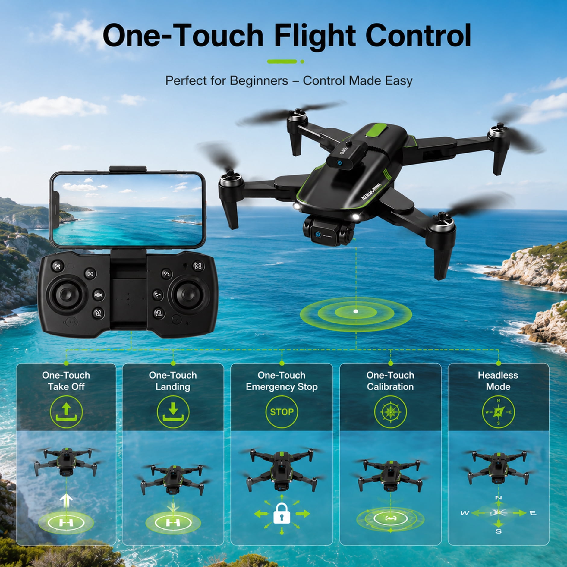 VILINICE 1080P FPV Quadcopter Drone with Dual Cameras, Brushless Motor, Obstacle Avoidance, Foldable Design (Black, 1 Pack) 1wxrh - Image 4