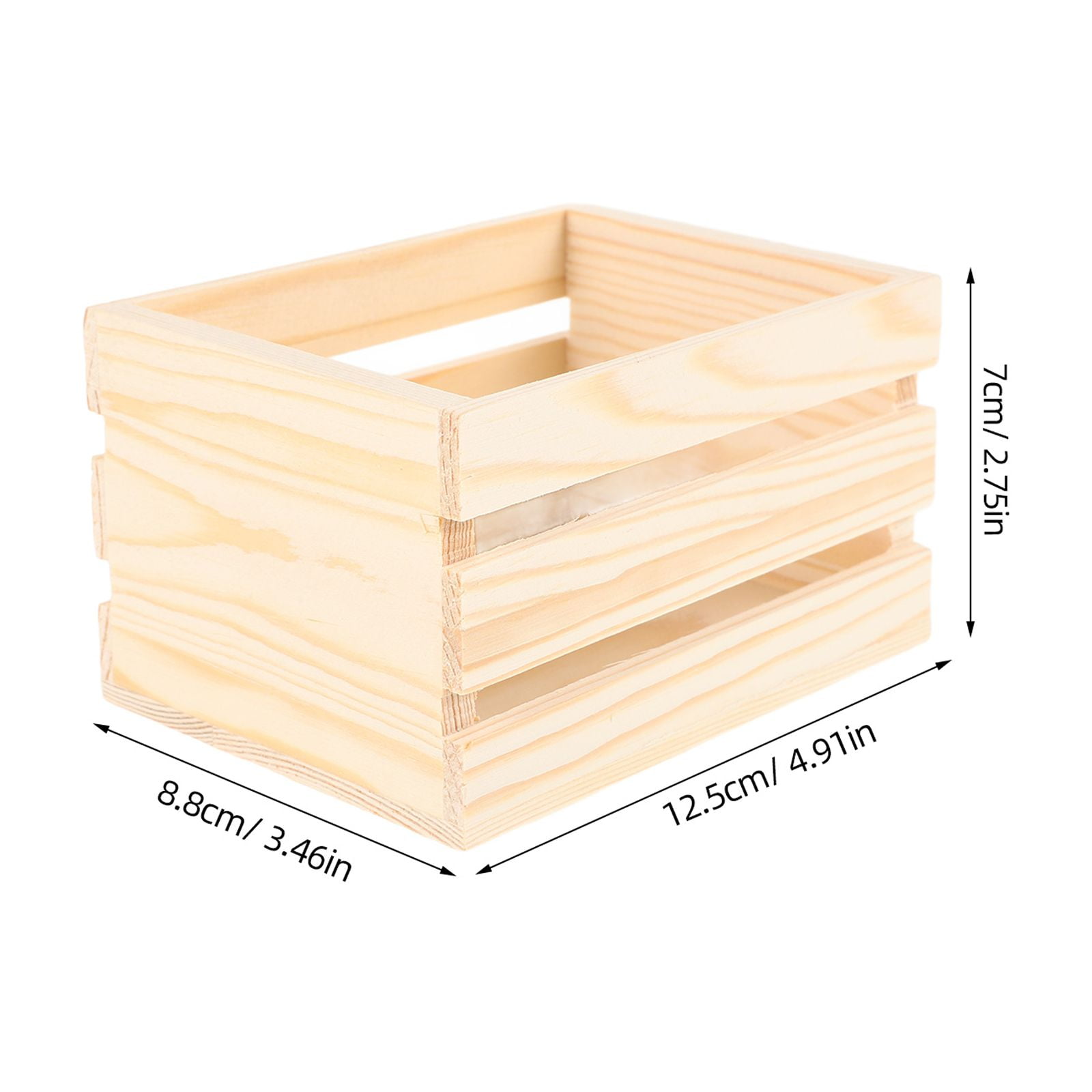 Generic Miniature Wooden Crate Dollhouse Accessory (Beige, 2 in) no4y8