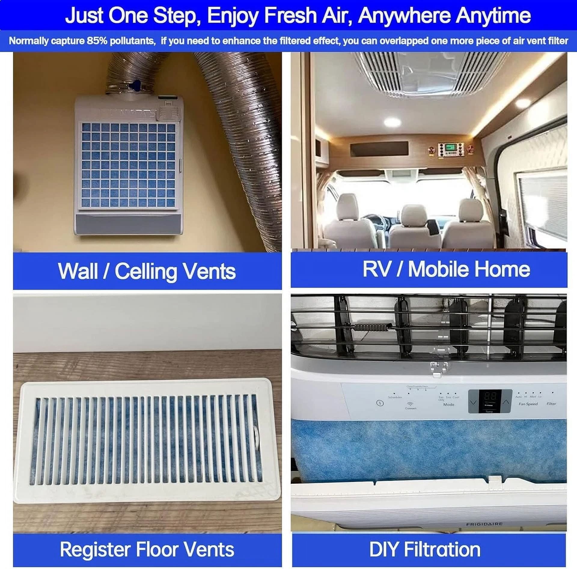 Flint Air Vent Filter Kit Electrostatic Roll (Cut-to-Fit, 24 in x 120 in) ufdci