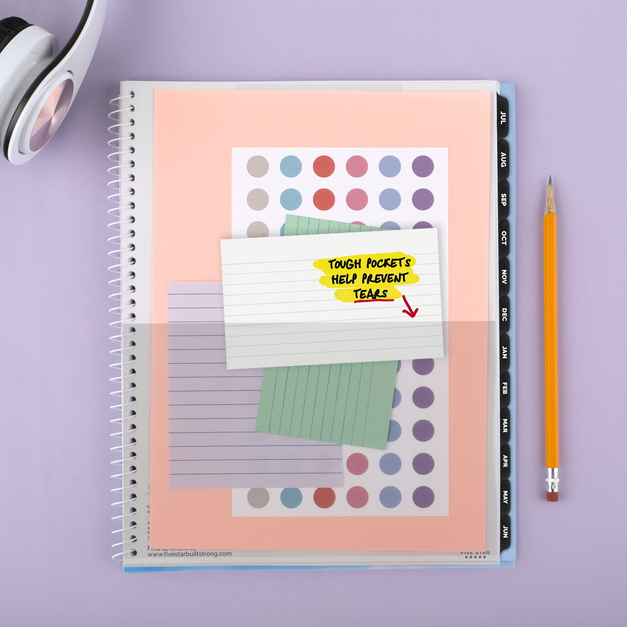 Five Star Cloud Nine Academic 2026-2027 Weekly Monthly Student Planner (White, 8.5 in x 11 in) p3ljz