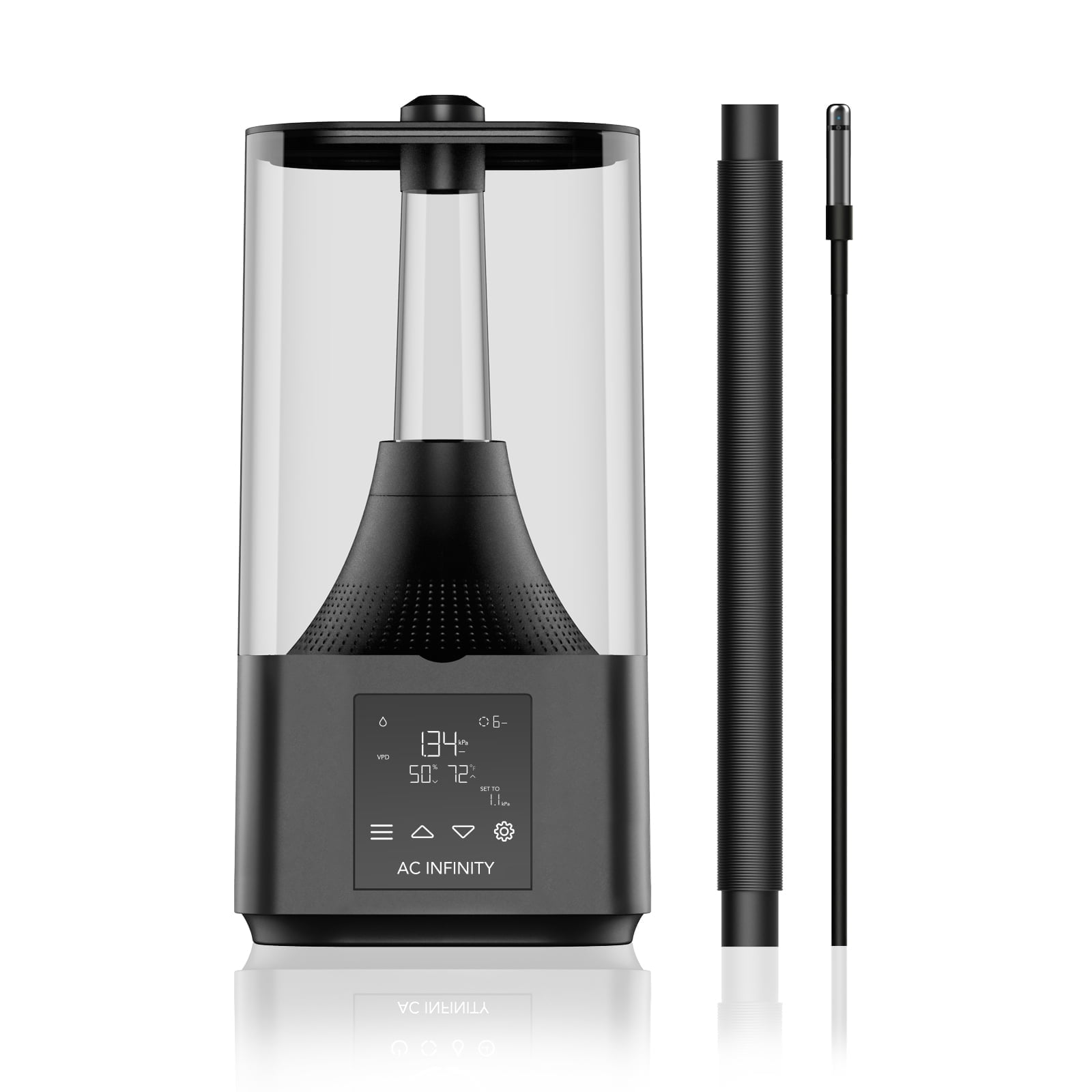 AC Infinity CLOUDFORGE T3 Plant Humidifier with VPD Controller and Detachable Tubing (Black, 1.19 gal) 1bsbv