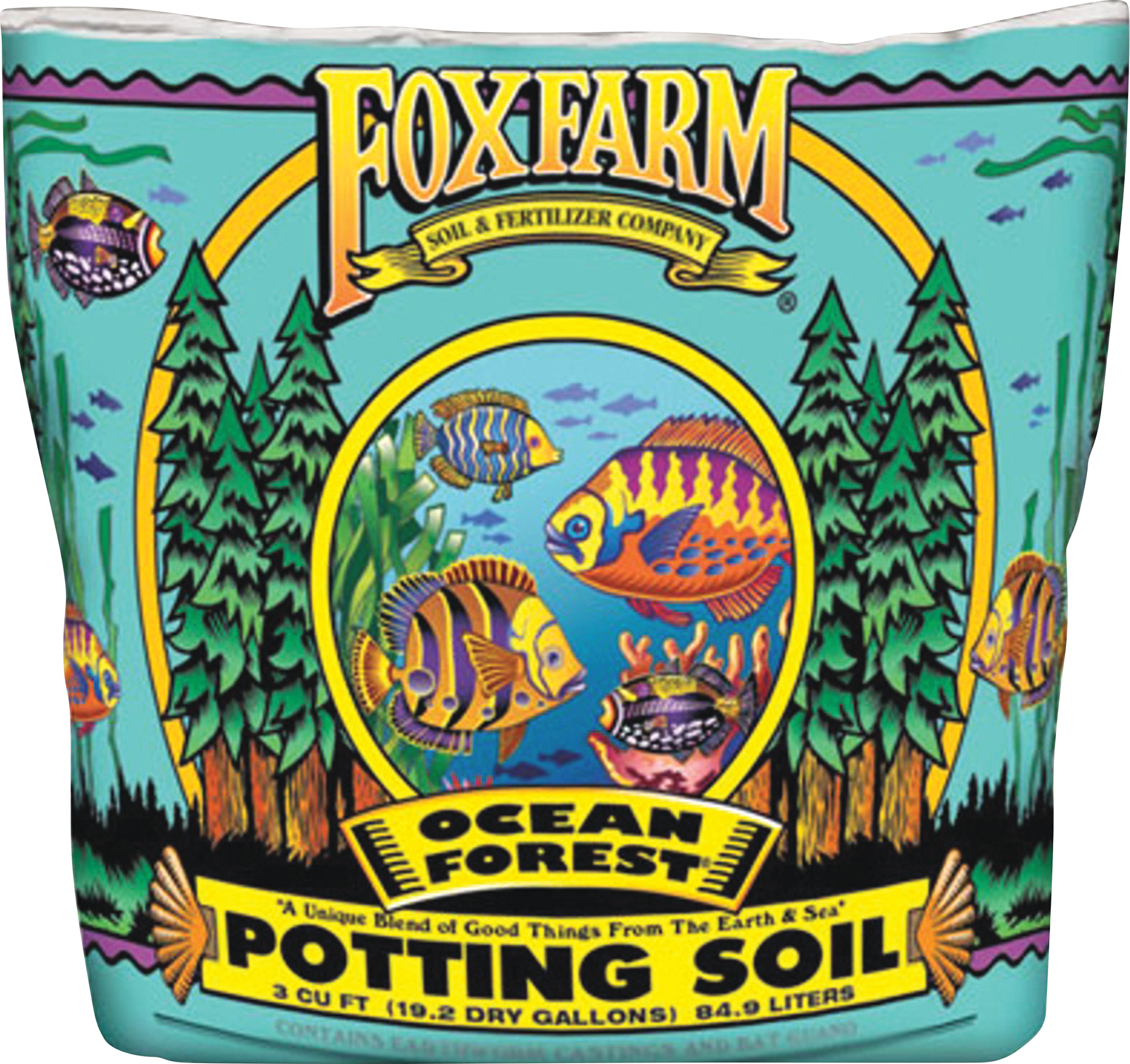 FoxFarm Ocean Forest Potting Soil (Indoor & Outdoor Plant Mix, 2-Pack, 1.5 cu ft per bag) bh99v