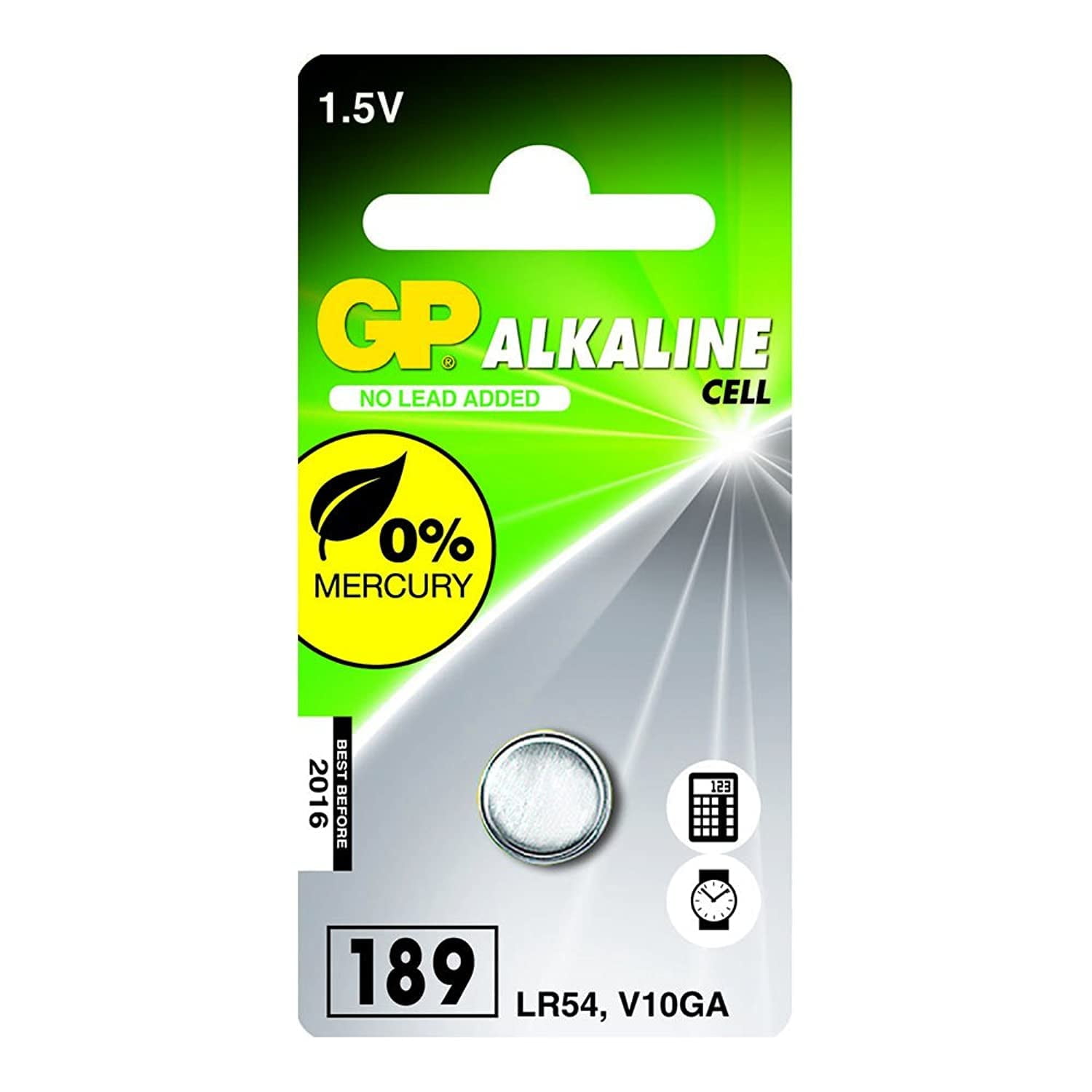 GP Batteries 189 1.5V Alkaline Button Cell (1 Pack) aoms5