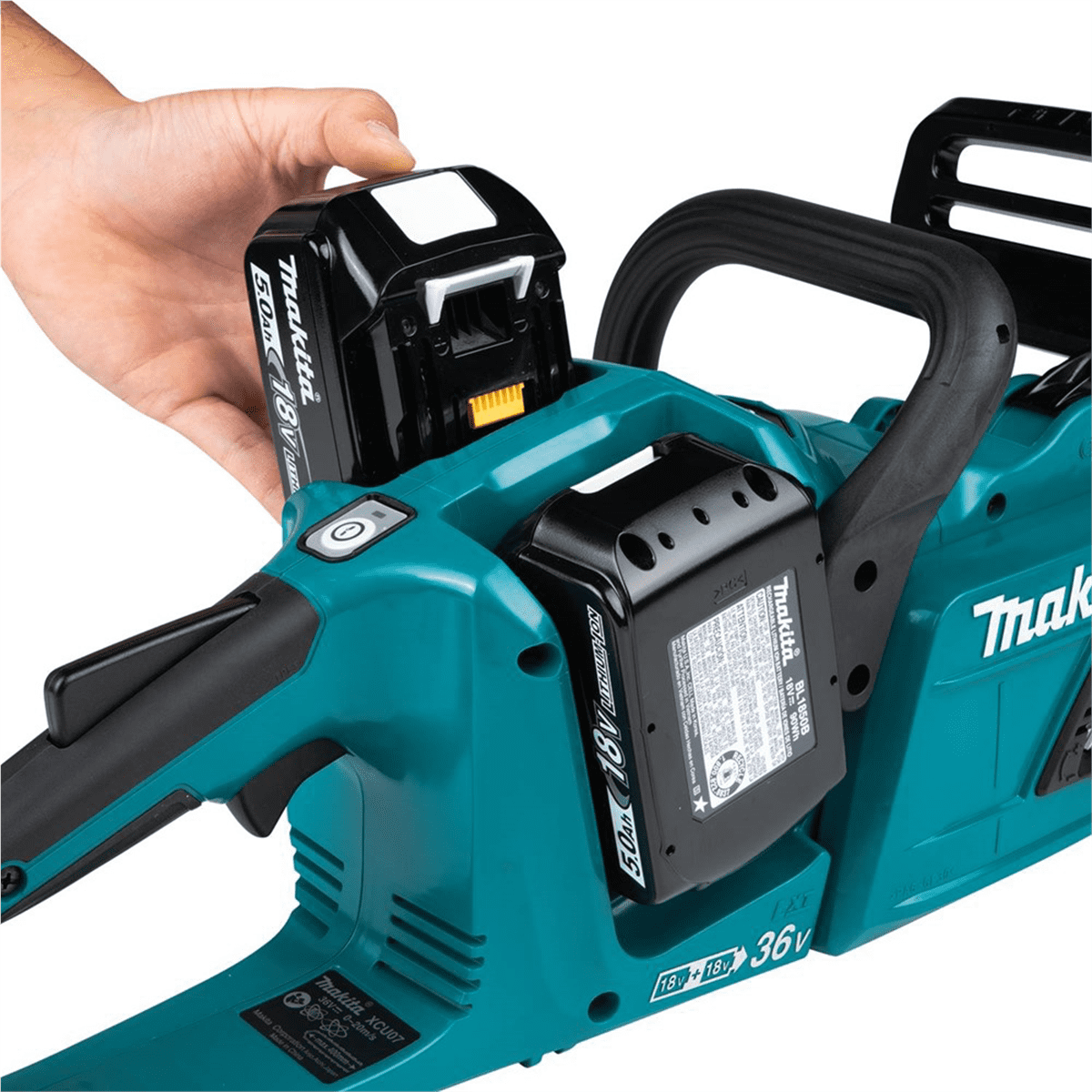 Makita 36V LXT Brushless 14 in Cordless Chain Saw Kit (Black, 5.0Ah) gop3f