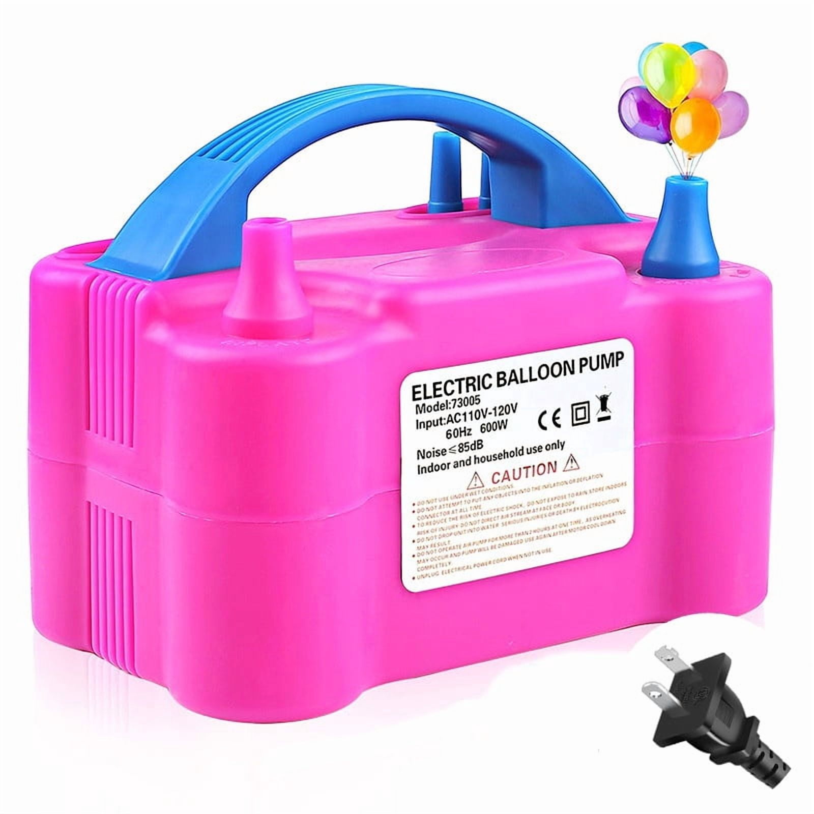Yansion Electric Balloon Pump Dual Nozzle Inflator for Party Decorations (Rose Red, 2 lb) mrfo4