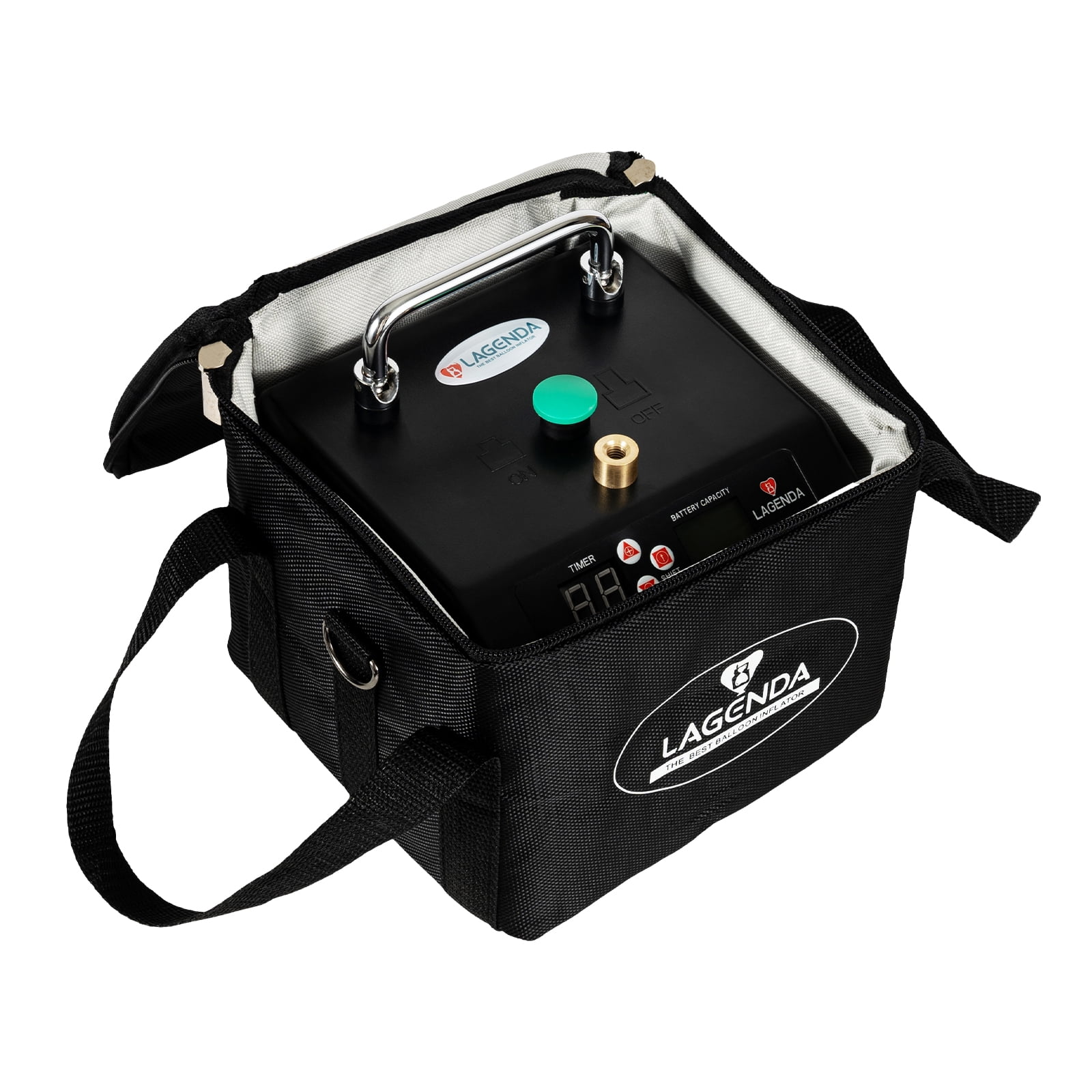 Lagenda Electric Balloon Pump Inflator (120W, Black, 6.3 x 5.9 x 5.1 in) oryf9