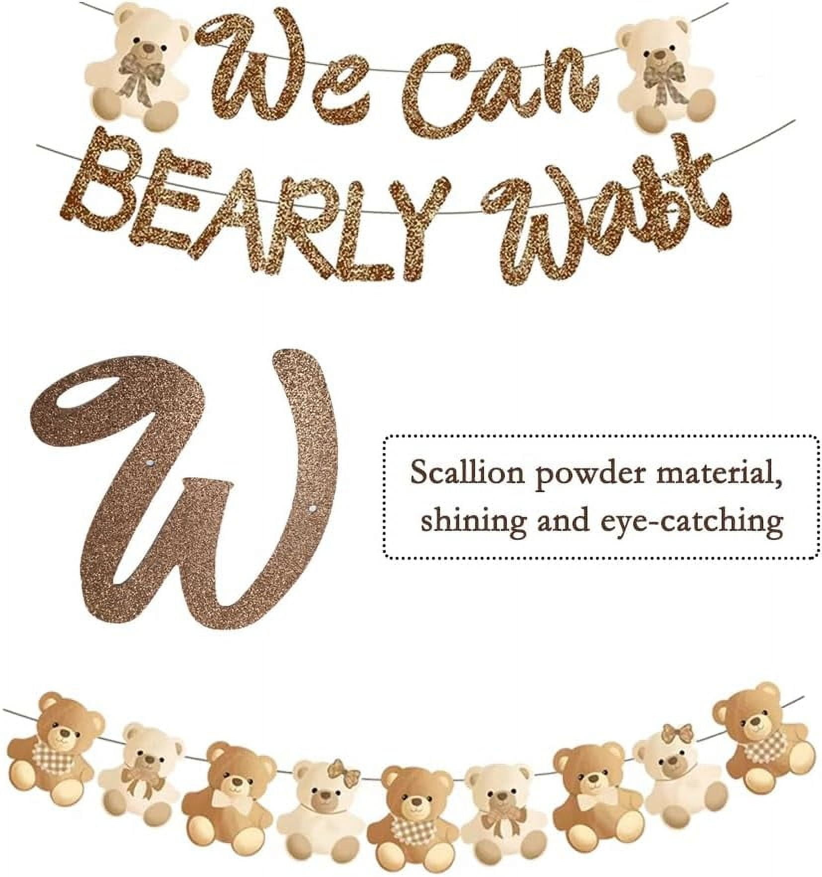 Finypa Bearly Wait Banner for Baby Shower Decorations (Brown, 1 Pack) ykor9