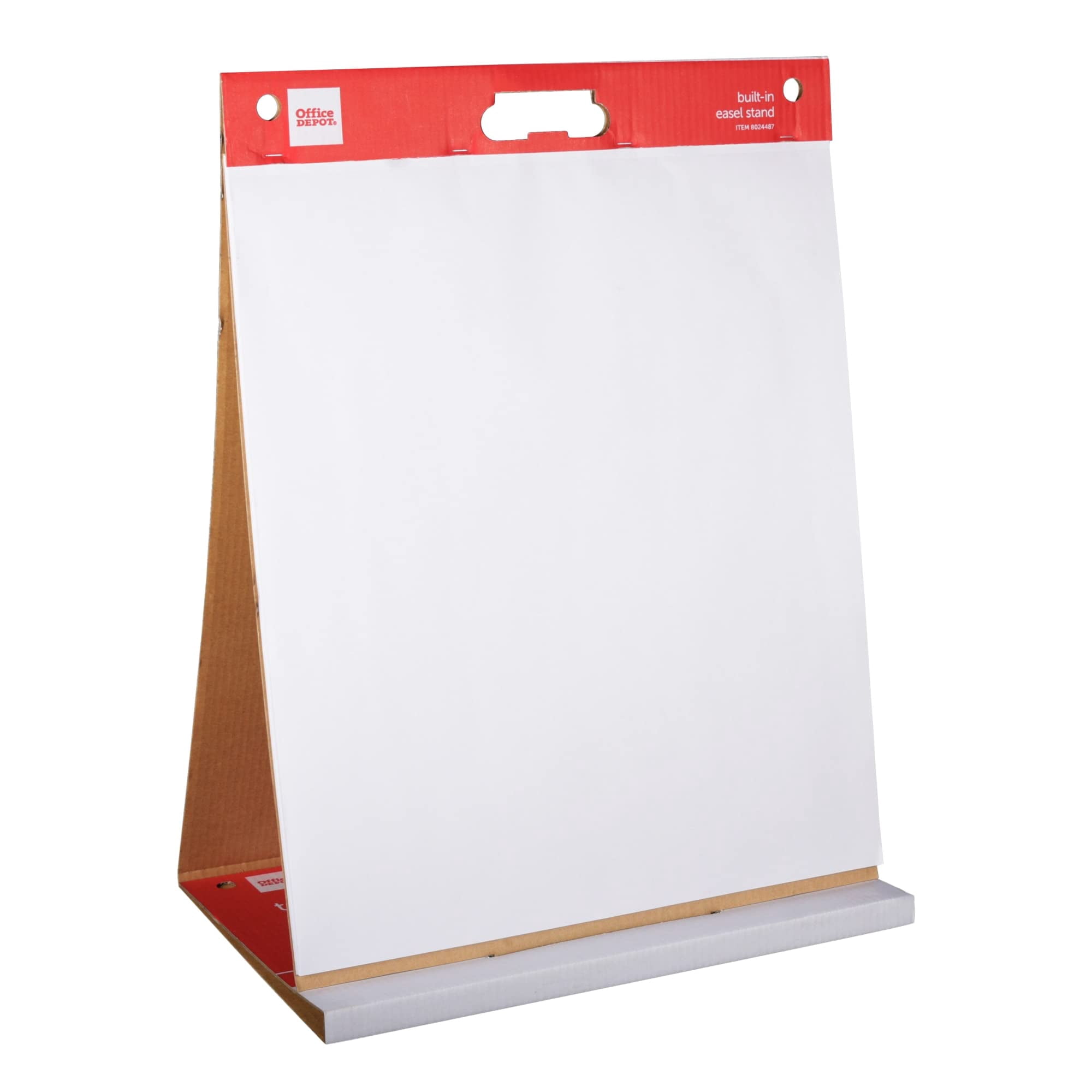 Office Depot Easel Pad Tabletop Presentation Board with Built-In Stand (White, 20 in x 23 in, 25 Sheets) gza4m