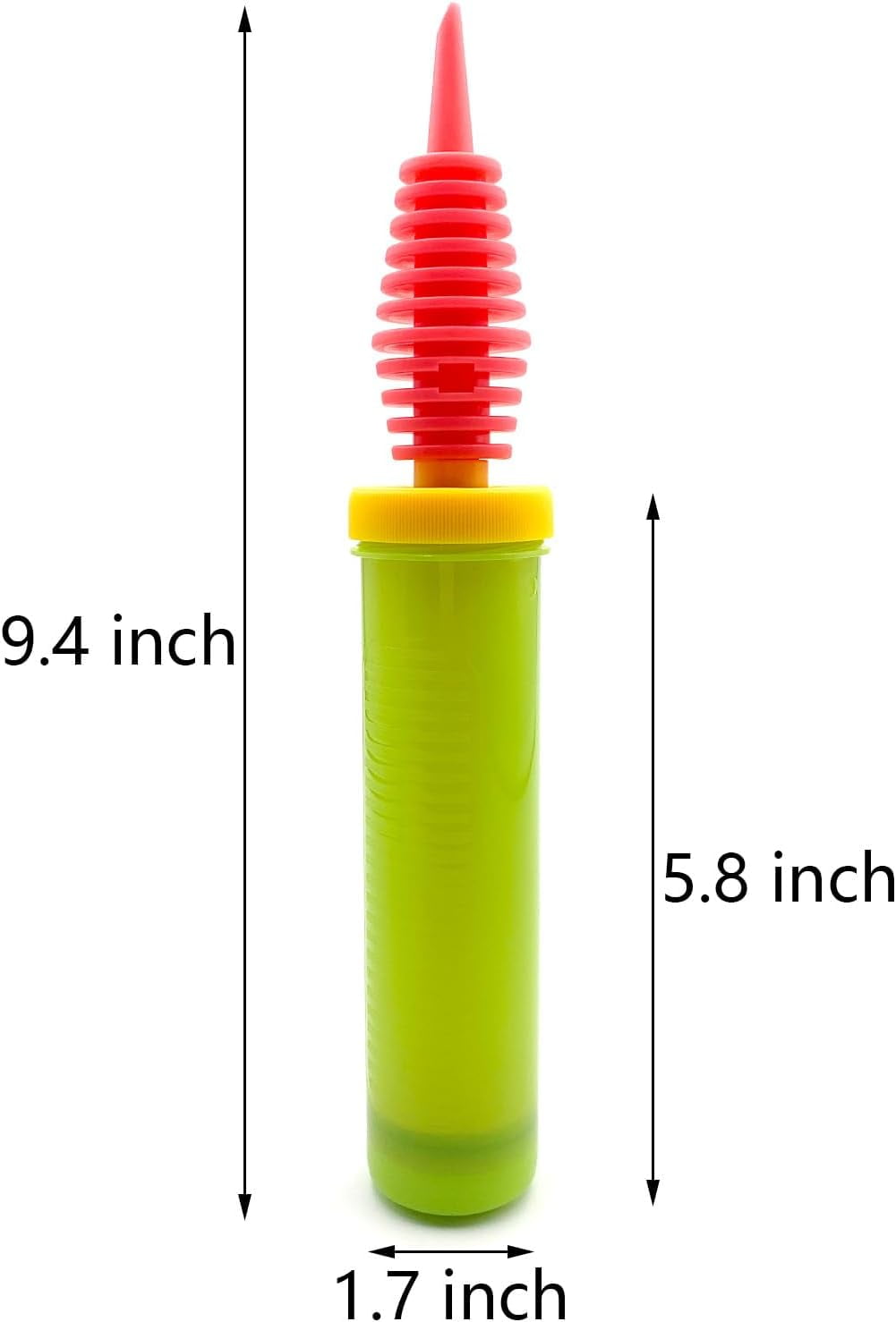 Generic Balloon Pump Handheld Two-Way Dual Action Manual Inflator (Green, 11 in) mjjpi - Image 2