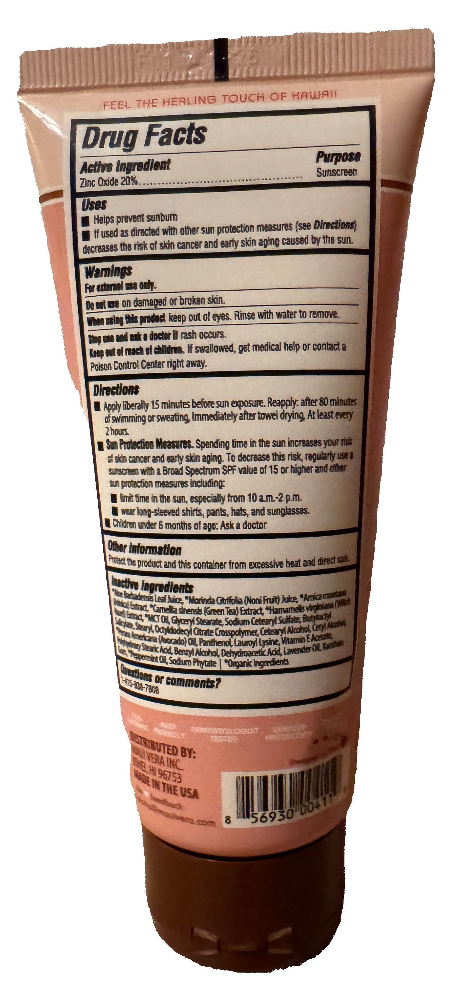 Maui Vera SPF 30 Reef-Friendly Mineral Sunscreen (Clear, 6.5 oz) 228i9