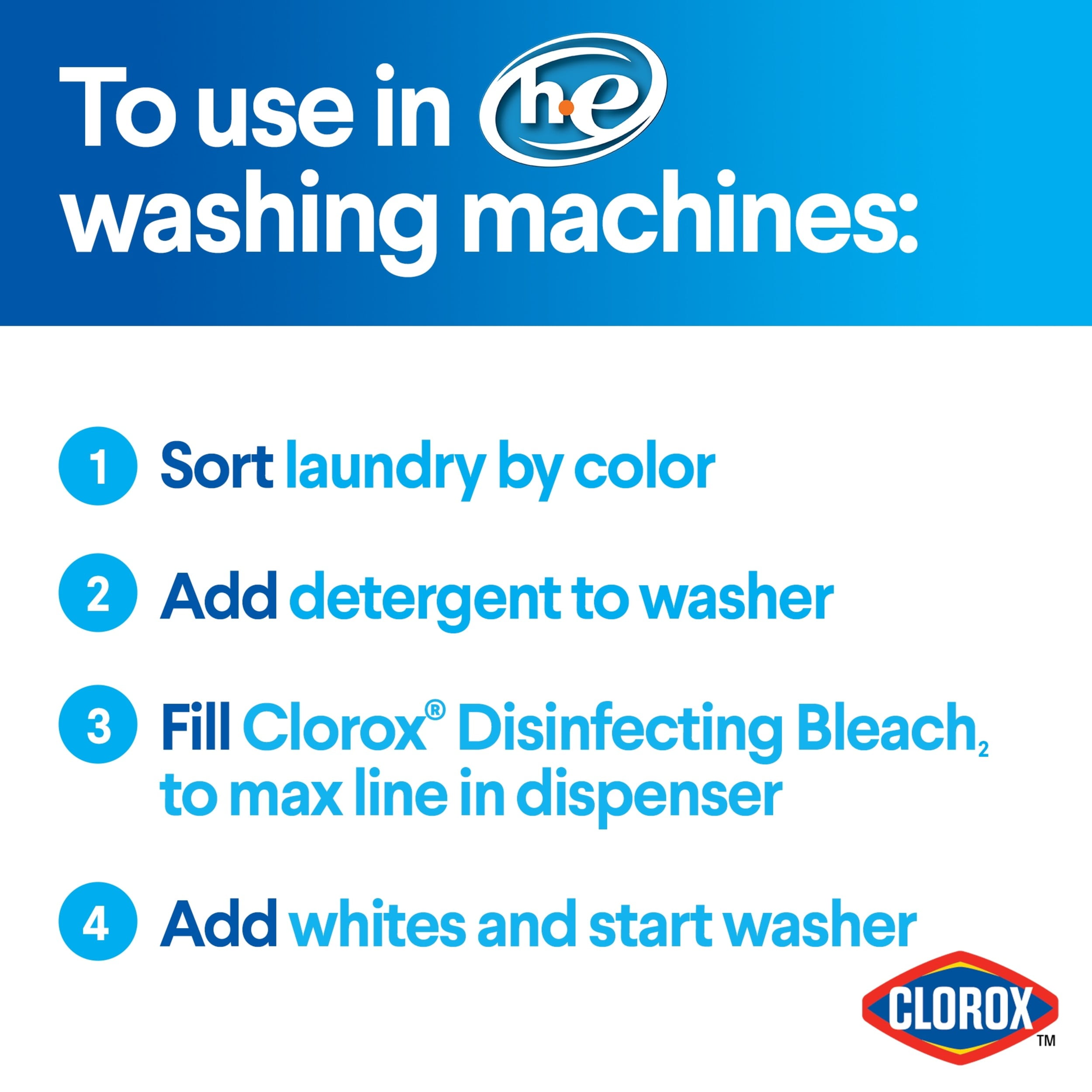 Clorox Disinfecting Bleach, Concentrated Laundry Whitener and Surface Cleaner (Regular, 2 Pack, 121 fl oz) hmznr