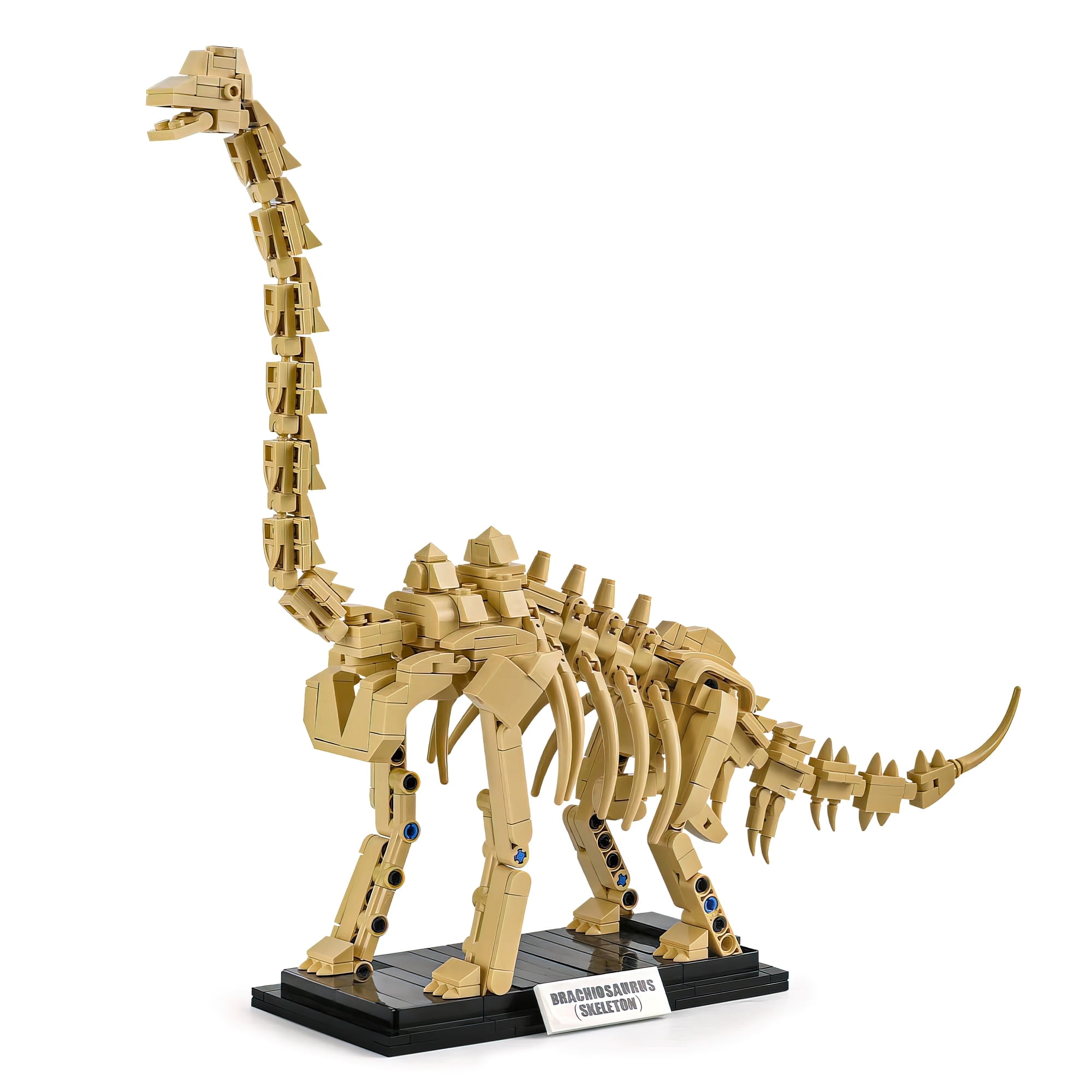 MACTANO Diplodocus Dinosaur Fossil Building Block Set (Beige, 501 Pieces) h1t4r