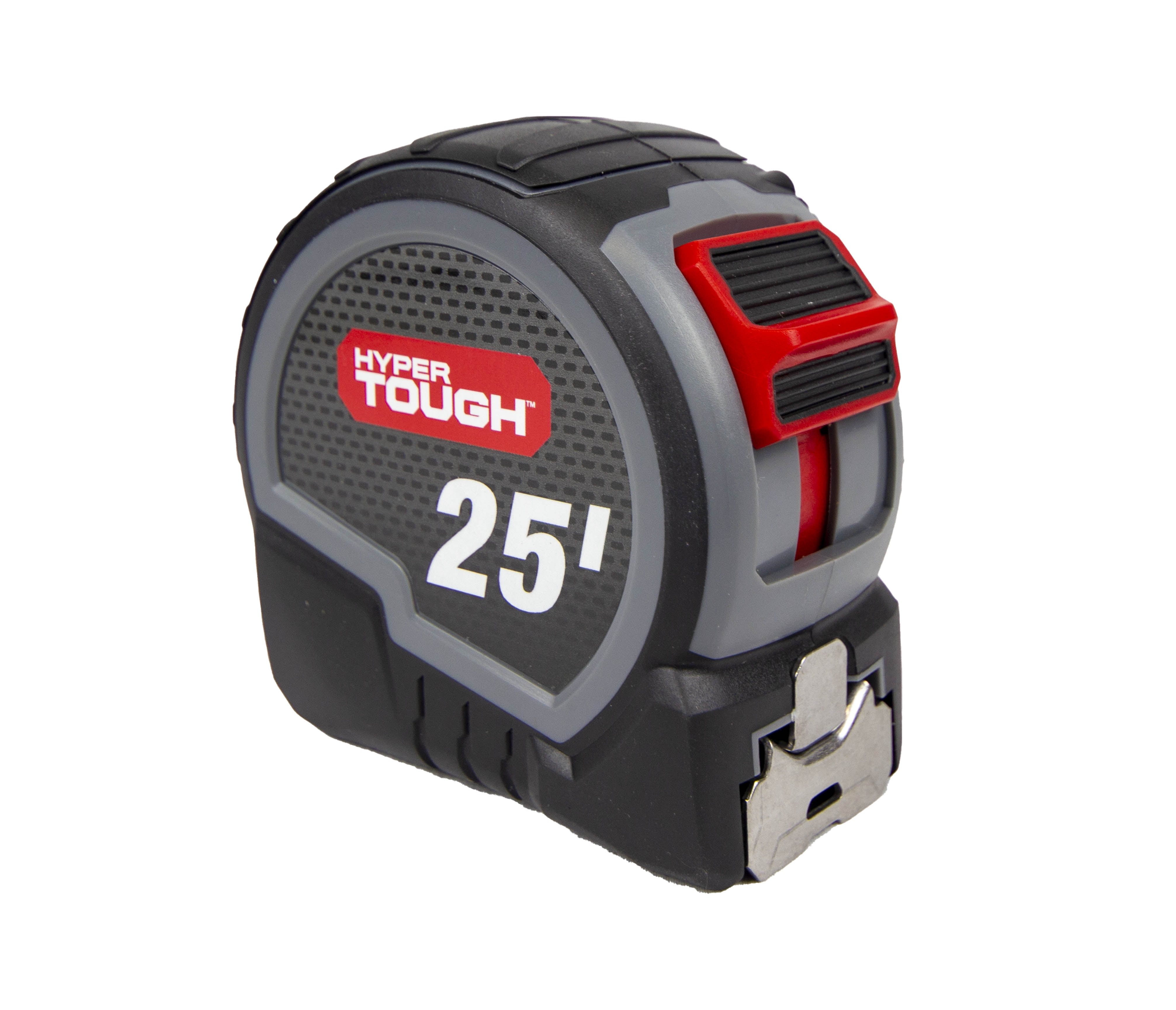 Hyper Tough Wide Blade Steel Tape Measure (Grey, 25 ft) 6gosw
