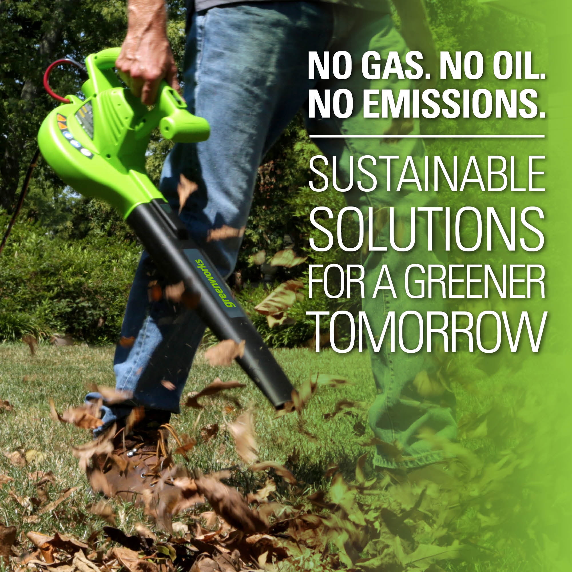 Greenworks 9 Amp Corded Electric Leaf Blower (170 CFM, 180 MPH) (4.5 lb) 6n40l
