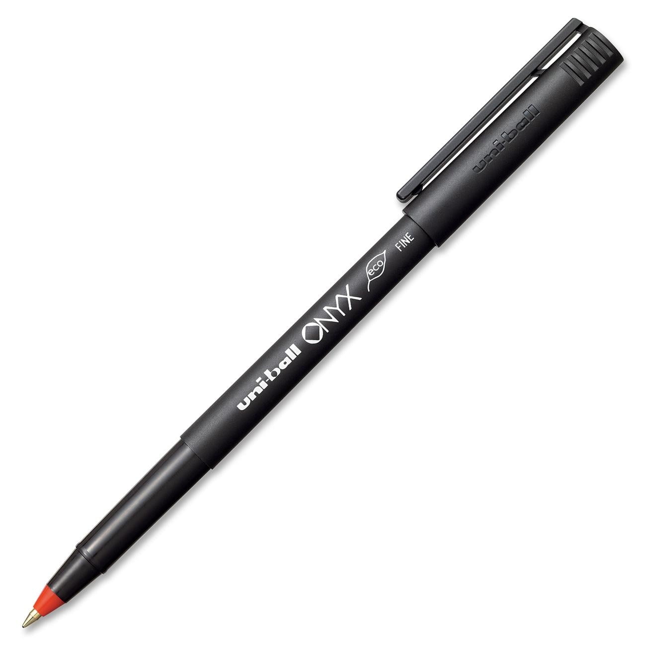 uni-ball Onyx Roller Ball Stick Pen (Red Ink, Fine Point, 12 Count) jg773