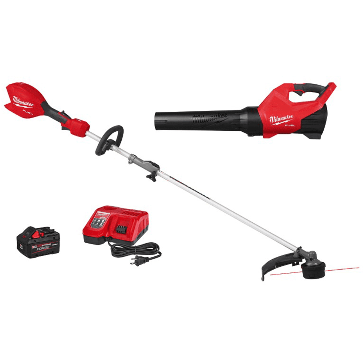 Milwaukee M18 FUEL 16 in. Brushless Cordless String Trimmer and Blower Combo Kit (Black, 2-Tool) u1ipu