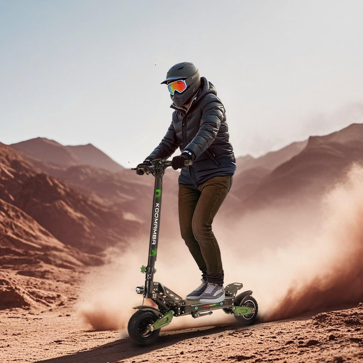Goobee ZU06 Electric Scooter 1200W Motor 35 MPH High-Speed Commuter (10 in Tires, 50 Miles Range) hwm8j