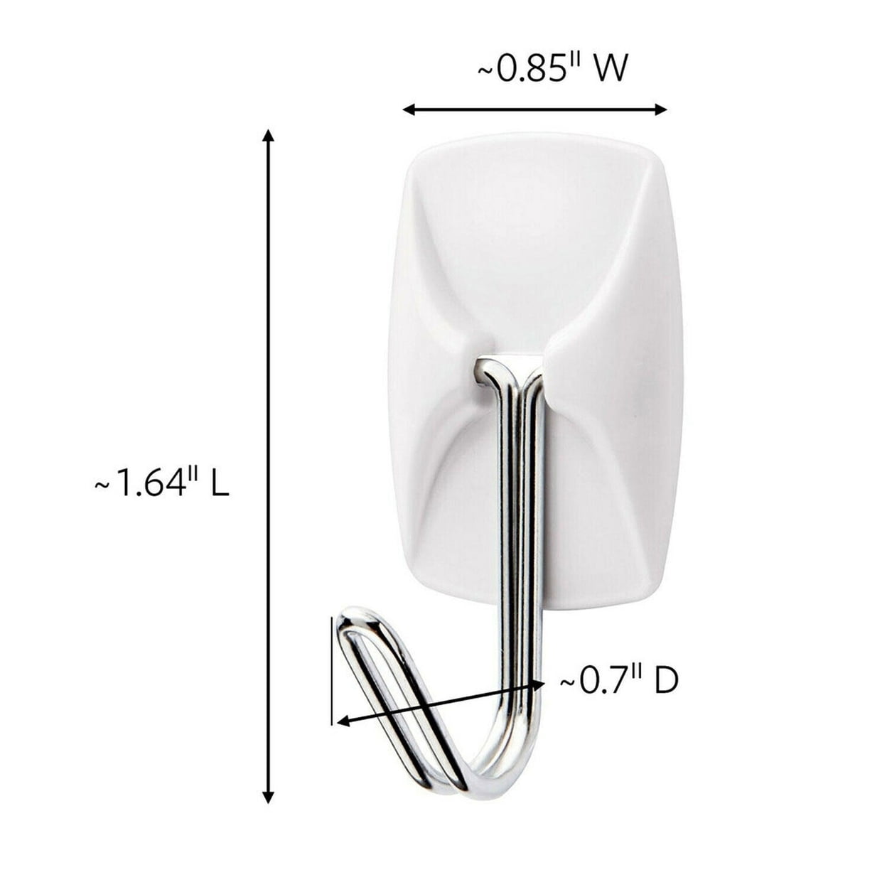 Command Small Wire Toggle Hooks with Adhesive Strips, Damage-Free Hanging, White (20 Hooks, 24 Strips) s3pmx
