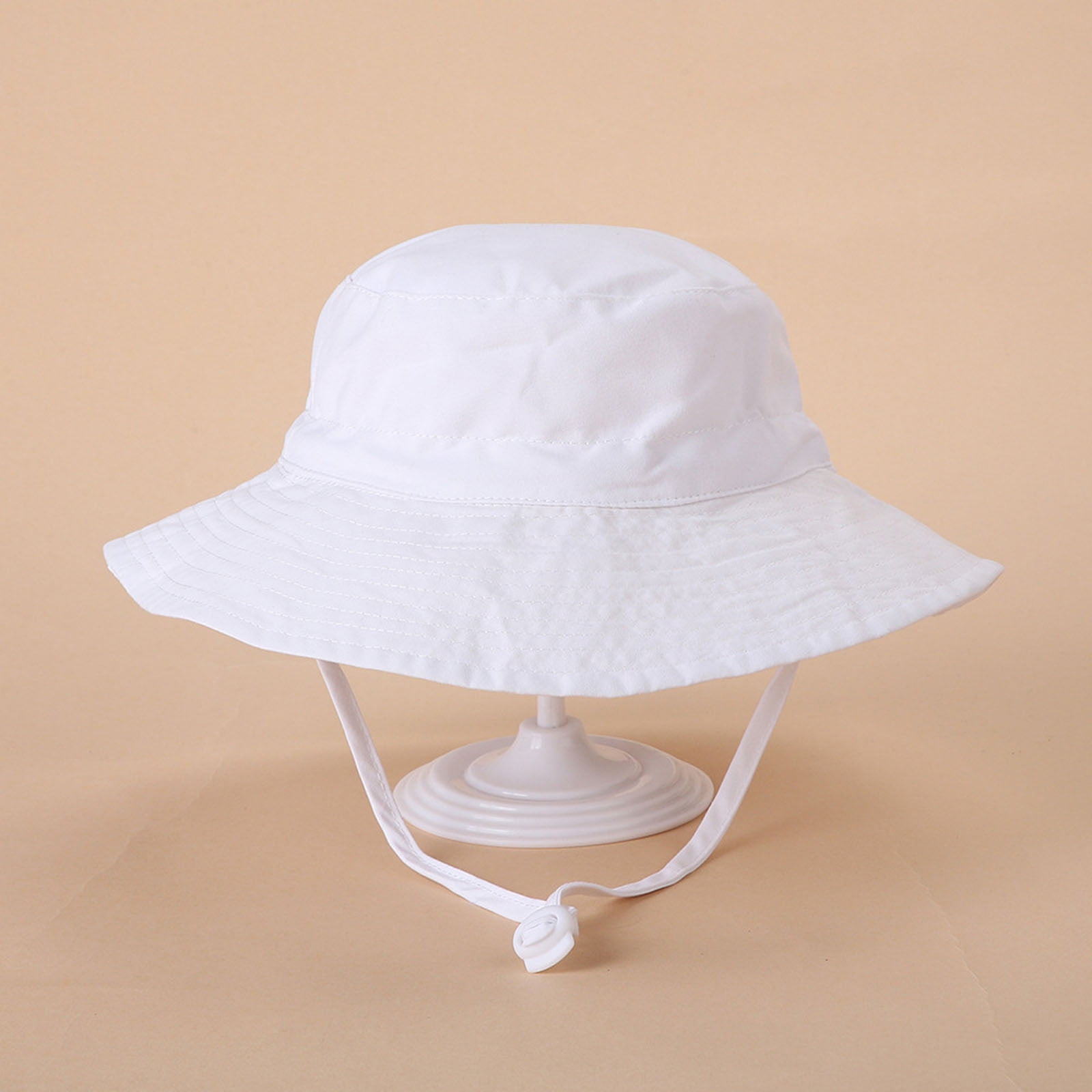Huowey Baby Bucket Hat Sun Protection Cap for Infants (Solid Color, 0-3 Months) az1sk