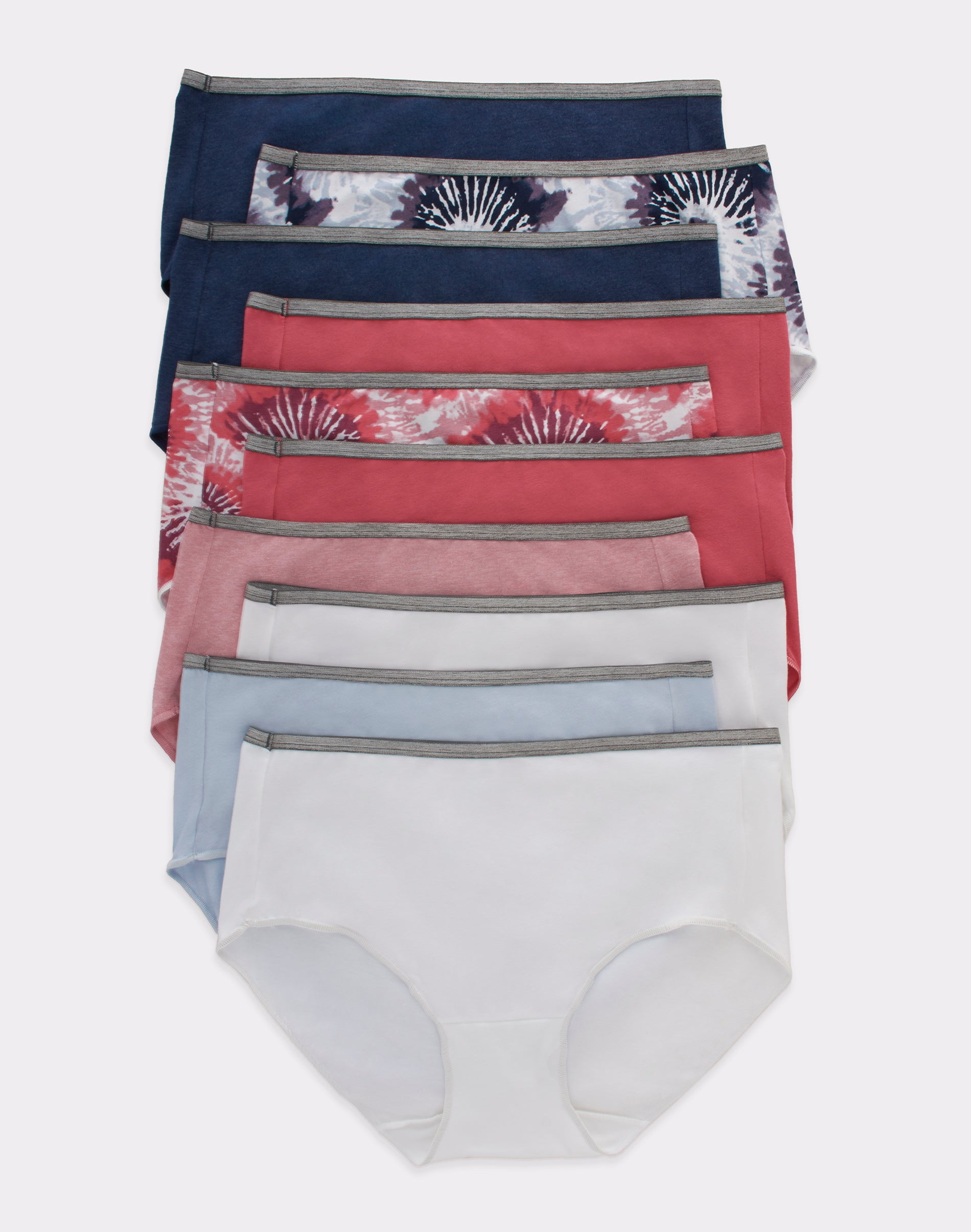 Hanes Women's Cotton Stretch Brief Panties (Assorted, 10-Pack) cue6o