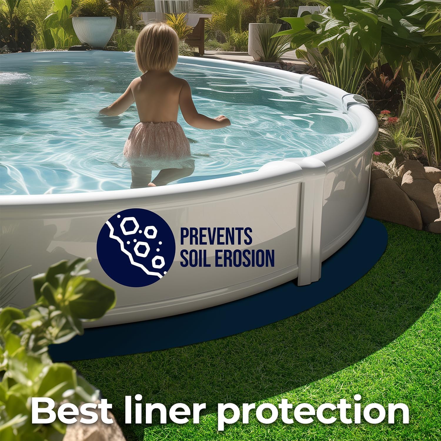ZHIJYBO Heavy Duty Hot Tub Pad, Protective Pool Liner Mat for Inflatable Spas (80 in) v8yrf