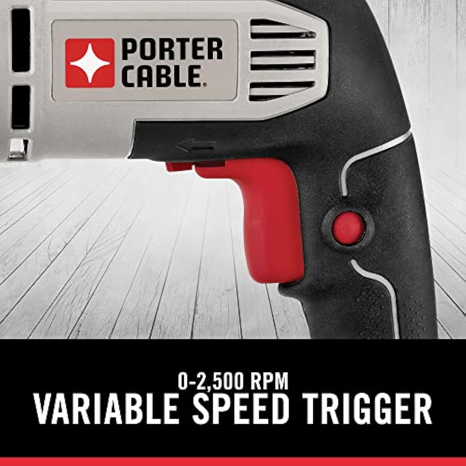 PORTER-CABLE Corded Drill, Variable Speed, 6.5-Amp, 3/8-in Chuck (White, 1 Pack) f7vnb
