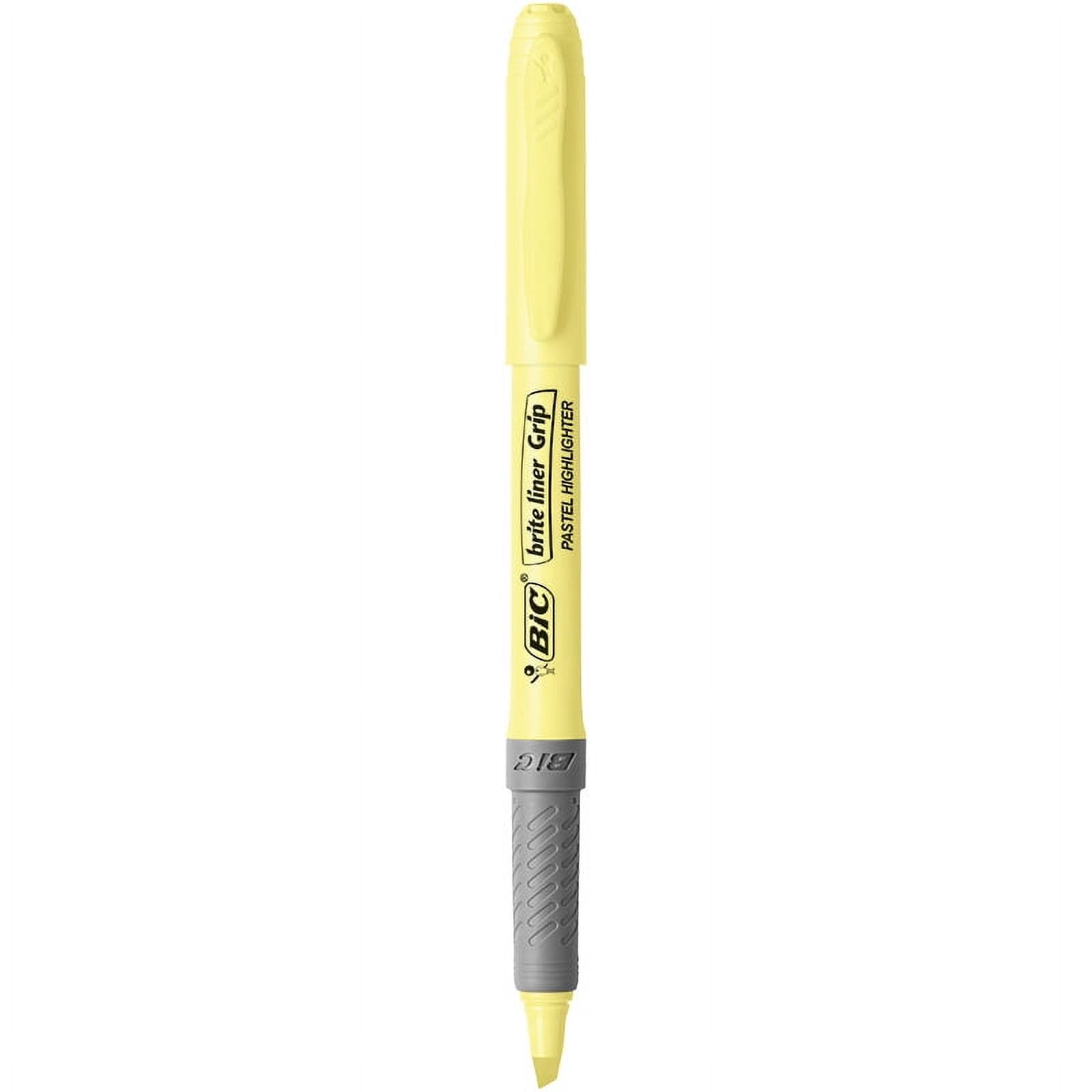 BIC Brite Liner Chisel Point Highlighter Set, Assorted Pastel Colors (6 Count) 96wnf