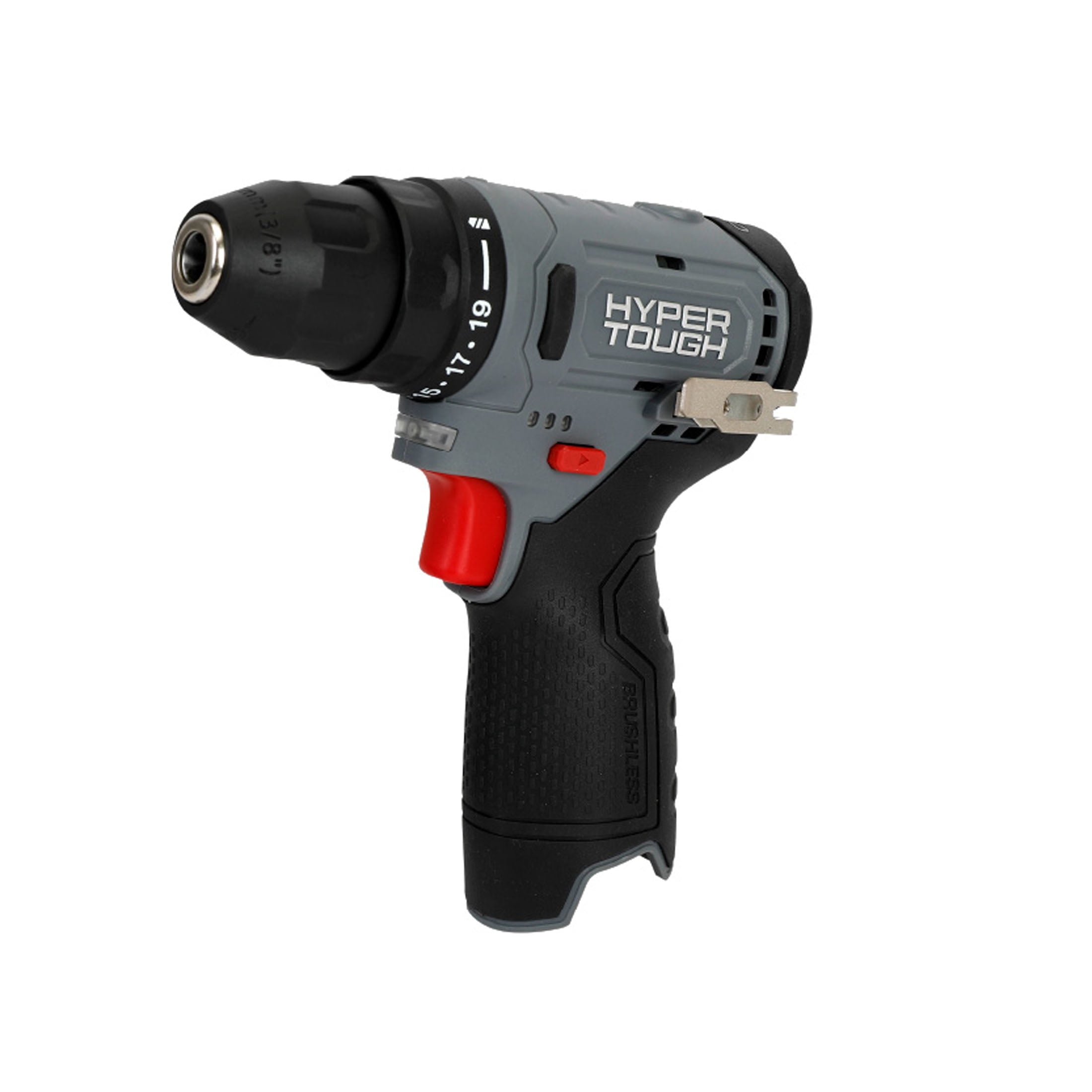 Hyper Tough 12V Brushless Cordless Drill Driver Project Kit (Grey, 50-Piece) vuhc2