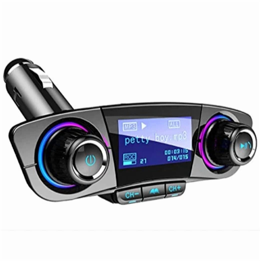Rhea Car MP3 Player Wireless Bluetooth FM Transmitter Hands-Free Calling (1.3 in LED Screen) z6vyf
