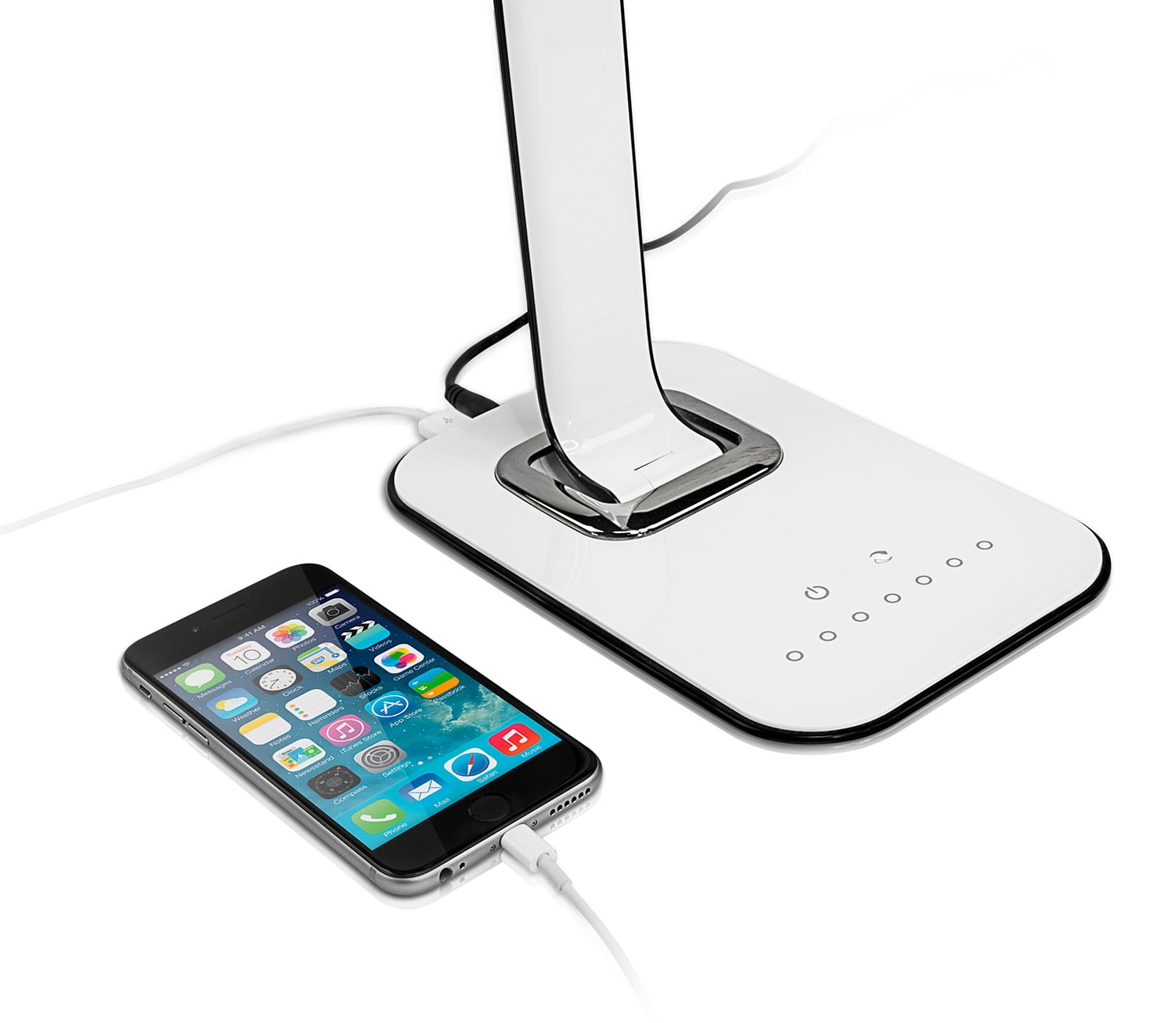 Mount-It! LED Desk Lamp with Integrated Cooling Fan and Dimmable Eye-Caring Light (White, 12 Watts) y450q